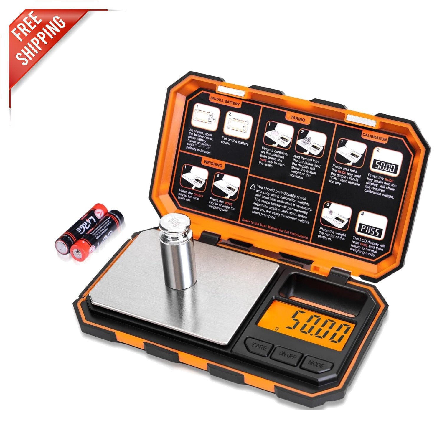 Versatile Digital Scale 200g with Tare Function – For Food & Medicine Use
