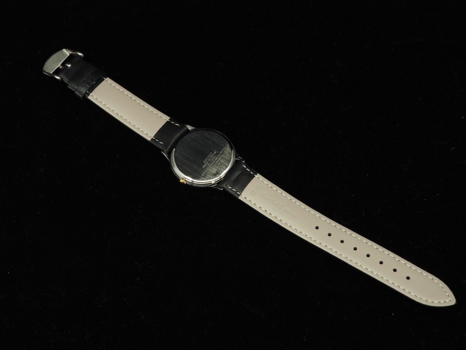 Vintage N MINT Seiko Contemporary Basic 5H23-6B90 Roman Qz 33mm Mens Watch JAPAN
