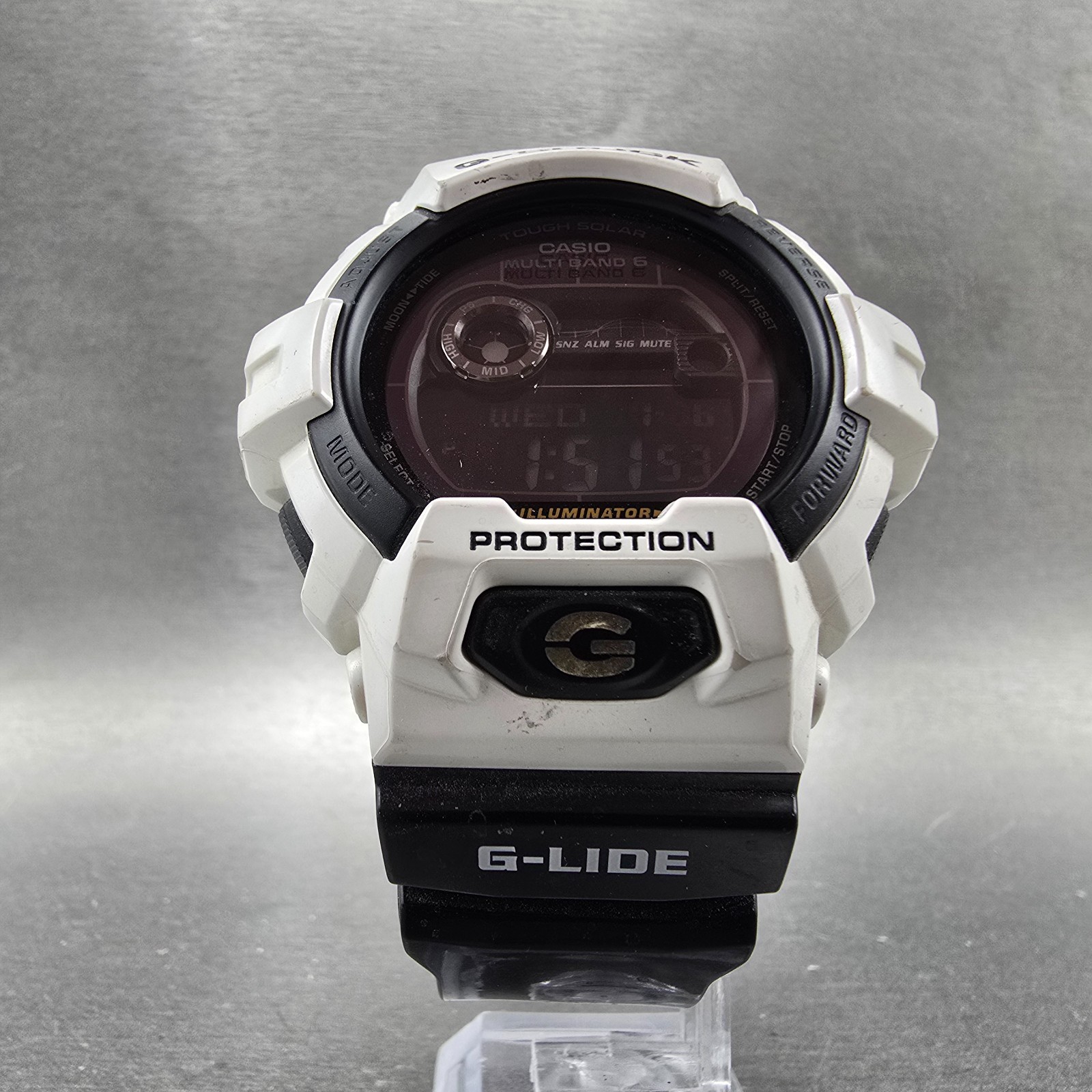 Casio G-Shock GWX-8900B Watch Men 53mm White Black Alarm Chronograph Solar Runs