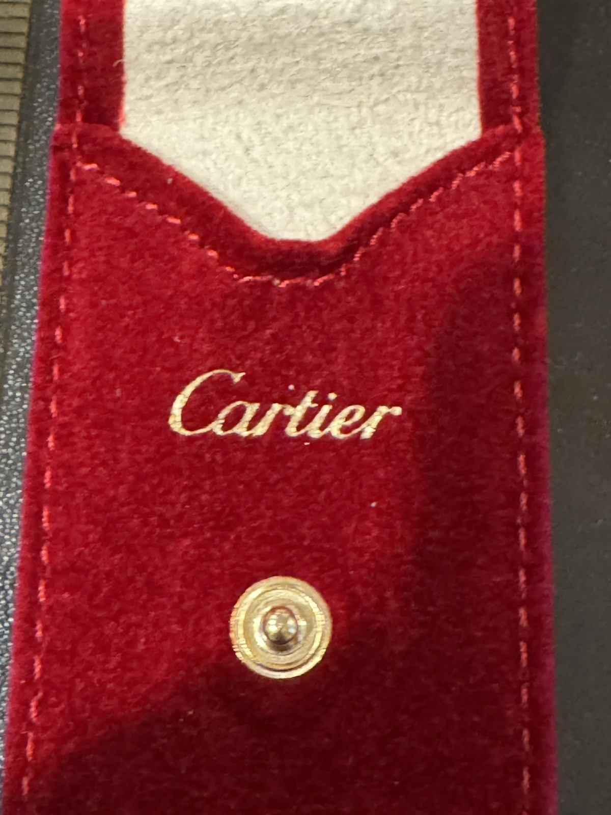 Cartier Suede Storage Pouch for WatchStrap/Bracelet, etc – 6 5/8″ by 1 3/4″, New