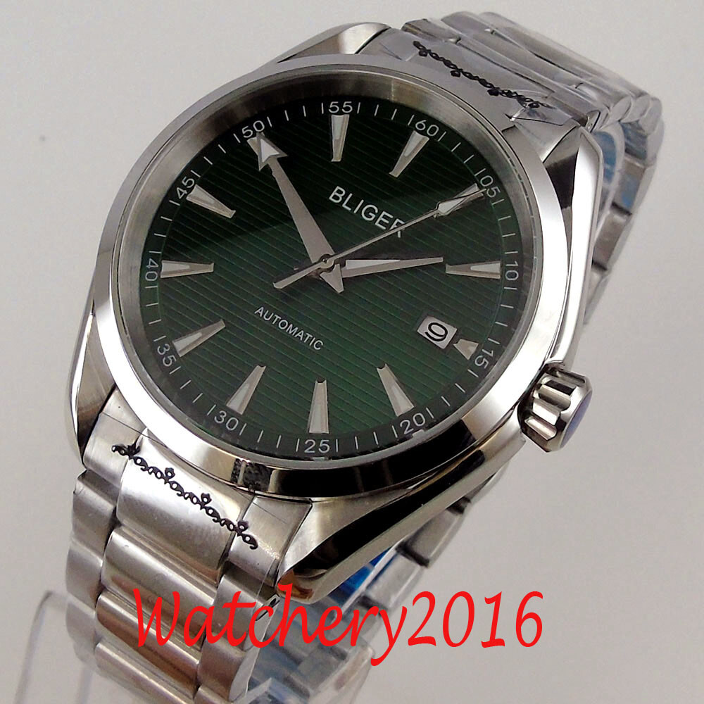 BLIGER NH35 Automatic Men’s Watch Date Sapphire Black/Green/Blue/White Dial 40mm