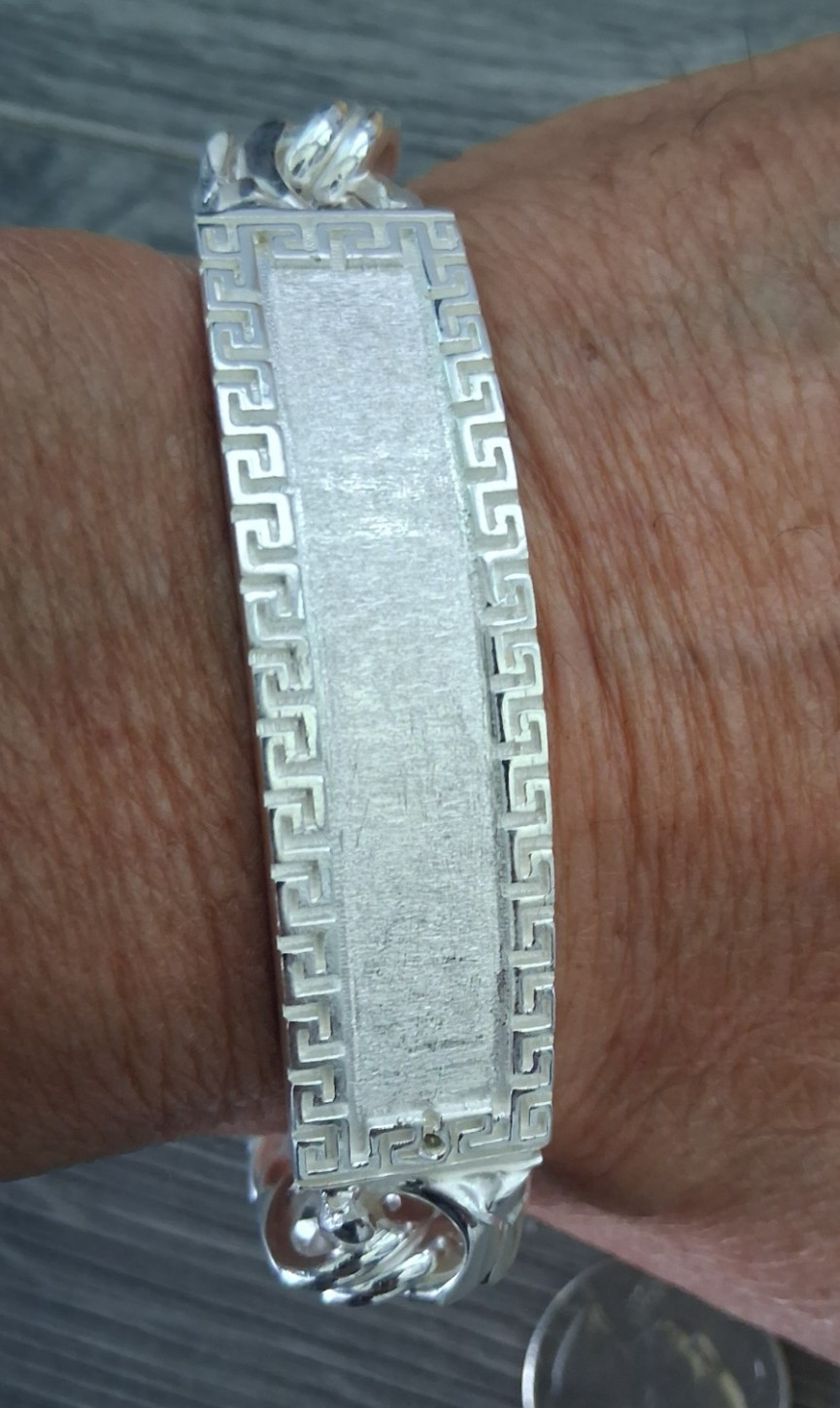 esclava de plata 925 buchona 87.6g 9″ 14.3mm 925 silver bracelet plata MX