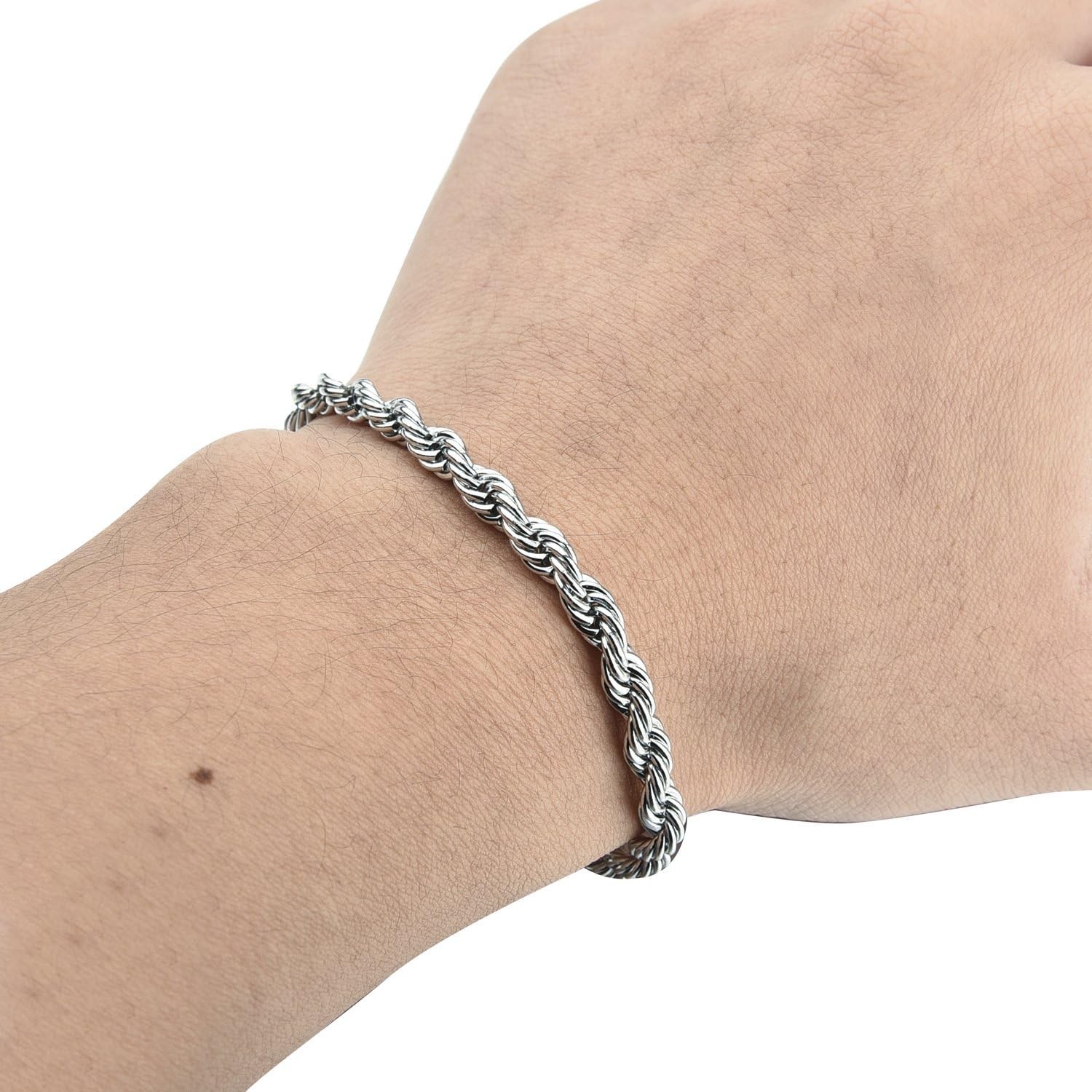 Versatile 8-Inch Twisted Chain Necklace – Unisex Stainless Steel Jewelry for All