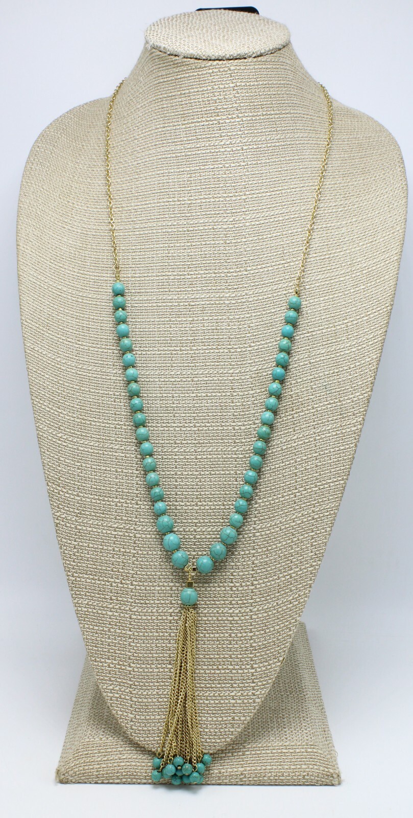 New Turquoise Beaded Boho Tassel Necklace by MIXIT #N1056