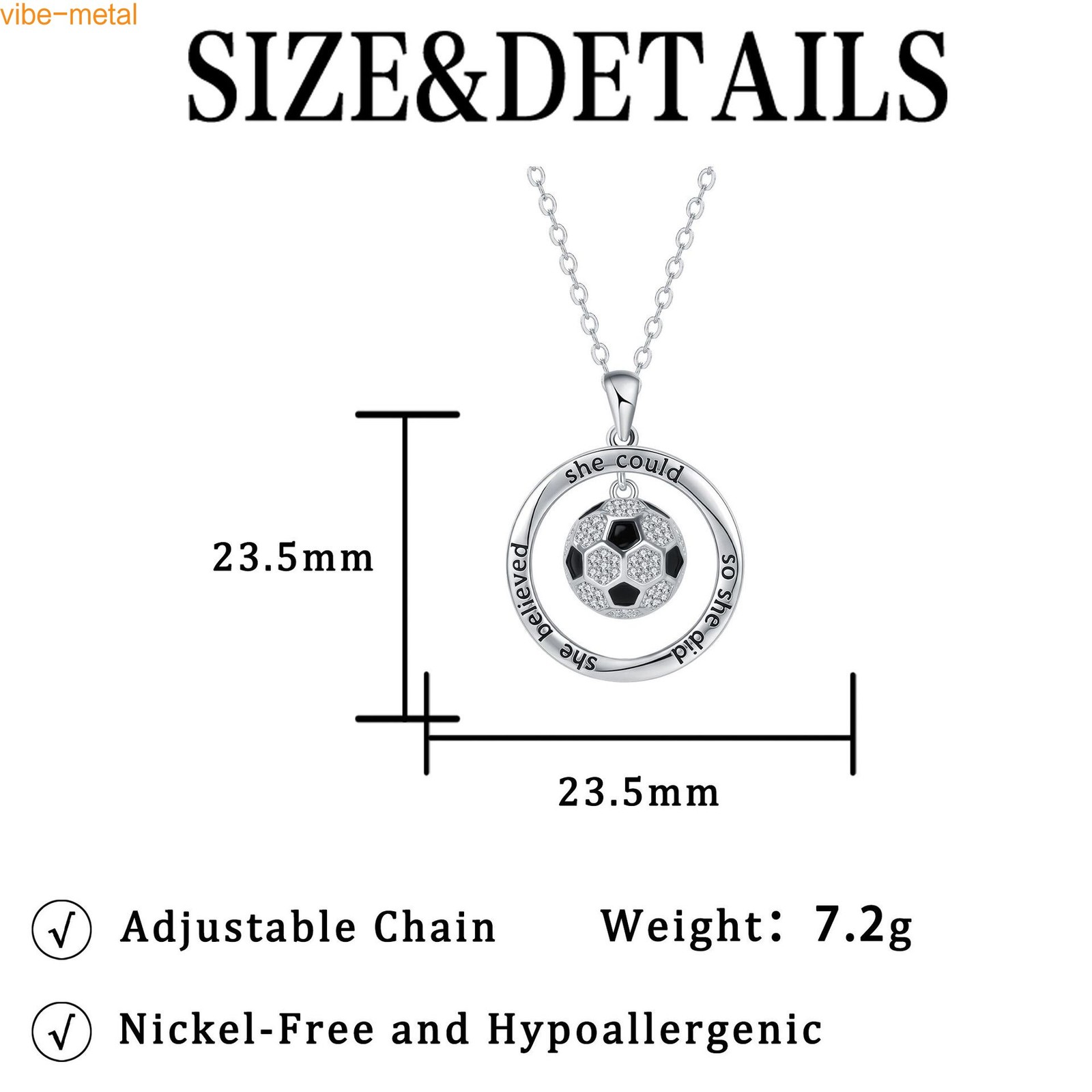 Alloy‑Plated Soccer Ball Pendant Cross Necklace Women Gift for Football Fans