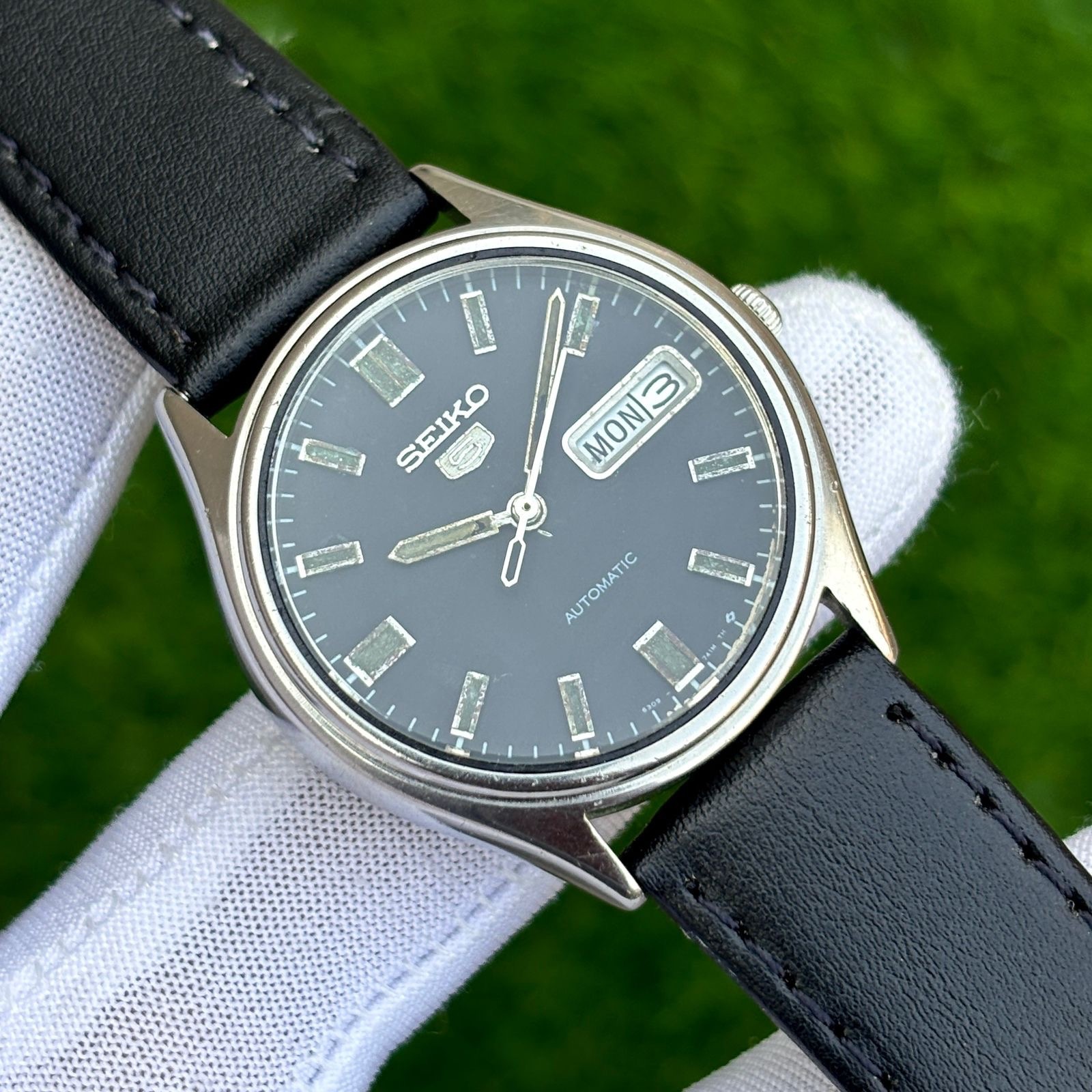 Vintage Seiko 5 Matte Black Dial Automatic Japan Made Men’s Watch 6309-7320