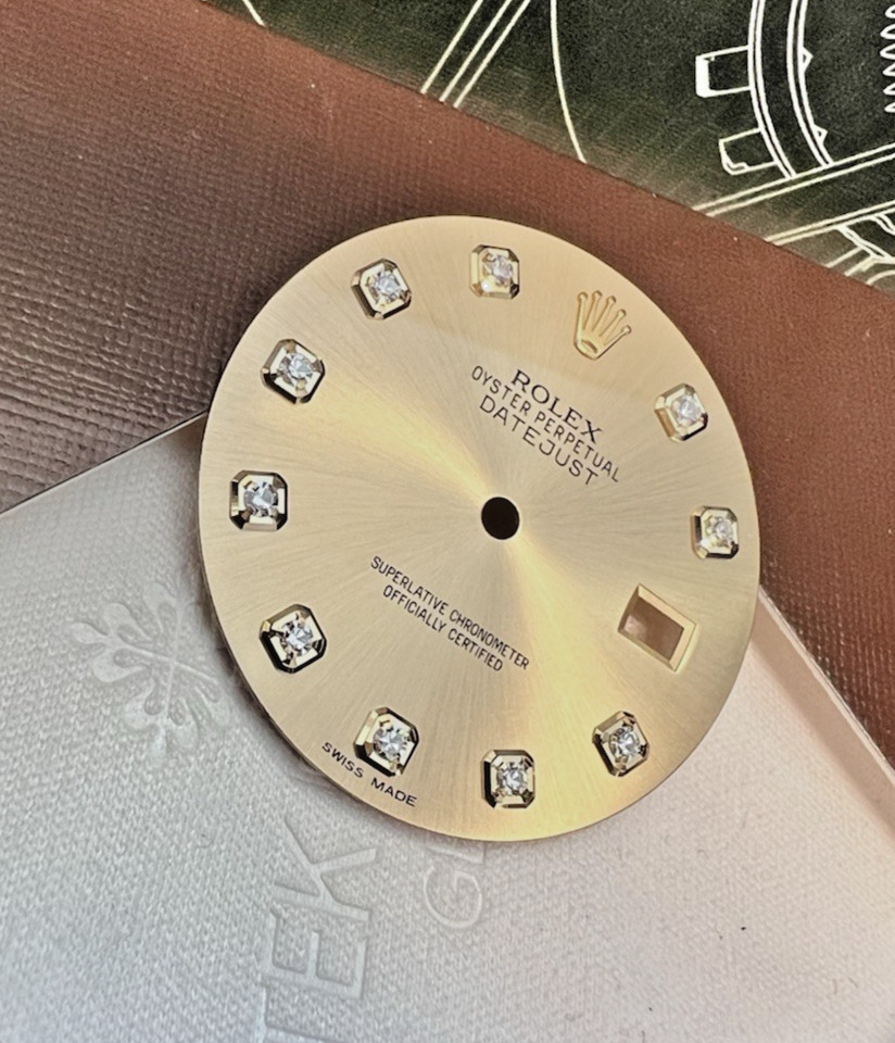 ROLEX DIAL FACTORY DIAMONDS 36MM DATEJUST CHAMPAGNE SUNBURST 126233 BRAND NEW SM