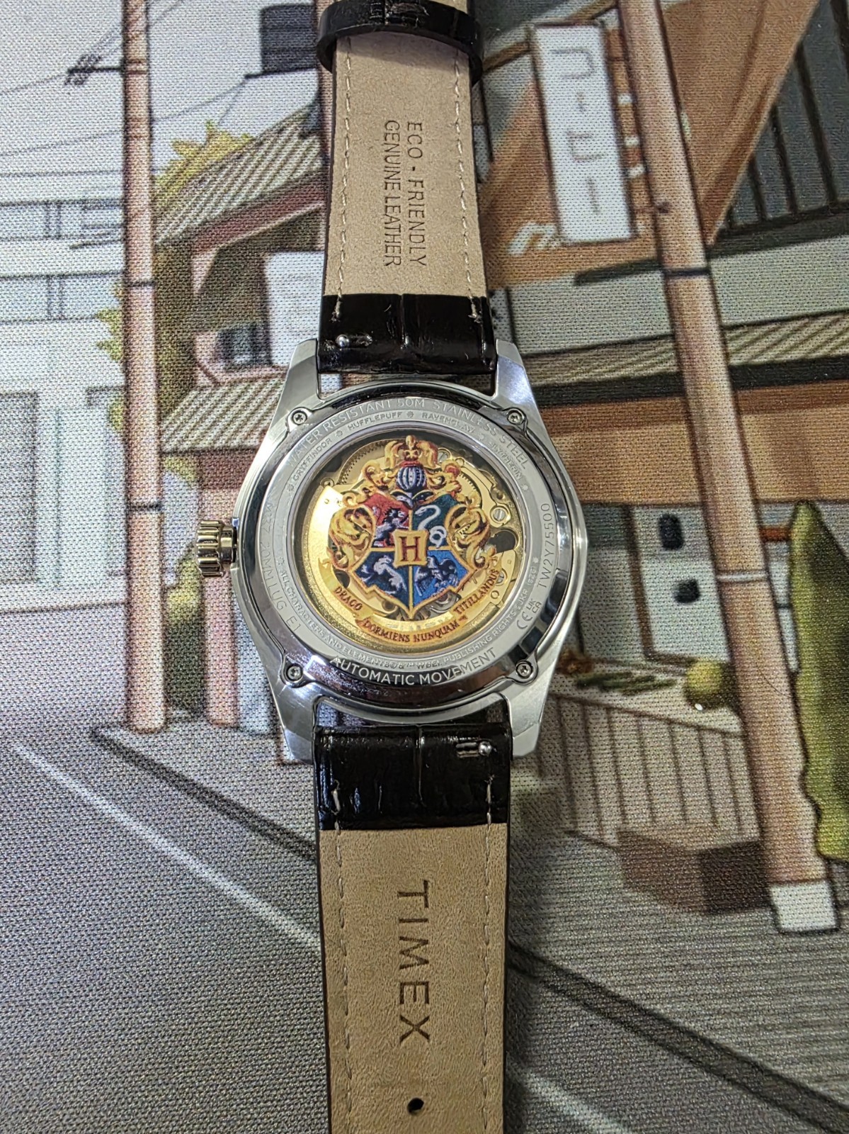 Harry Potter x Timex Waterbury Automatic Skeleton 39mm Leather Strap