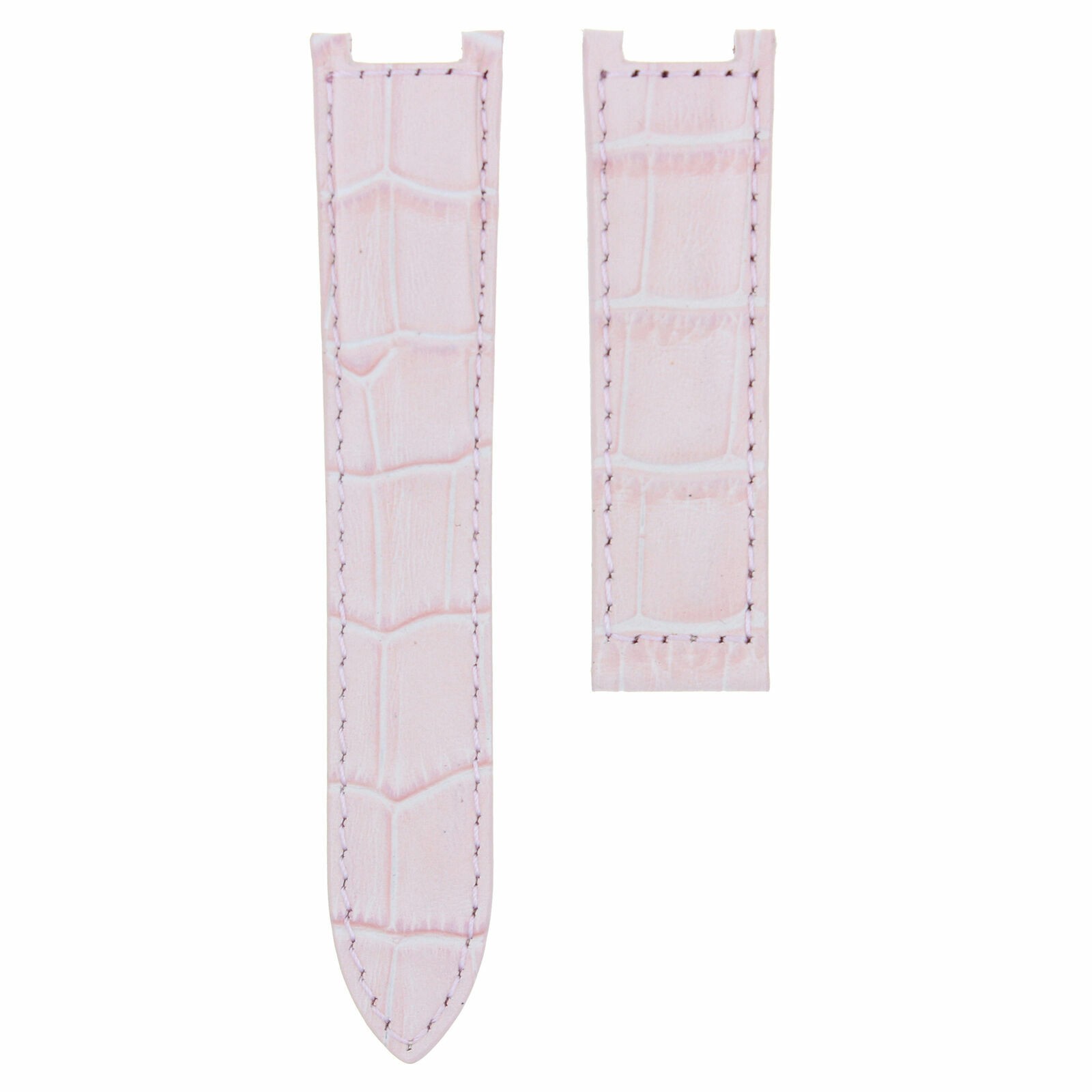 20MM PREMIUM LEATHER BAND STRAP DEPLOYMENT CLASP FOR CARTIER PASHA 205 PINK
