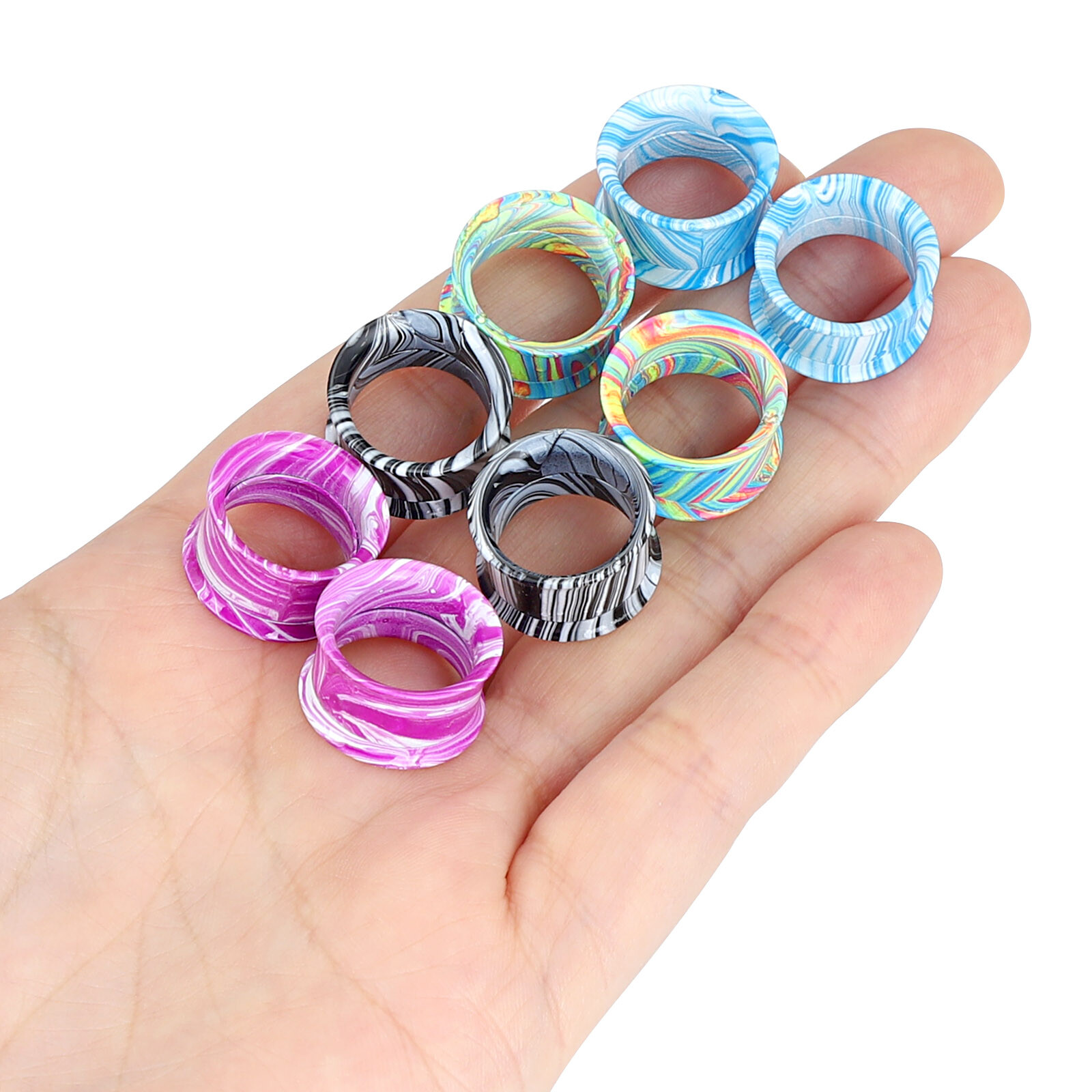 Ear Gauges Ear Plugs Stainless Steel Screw Flesh Tunnels Hollow Earskins – 2PCS