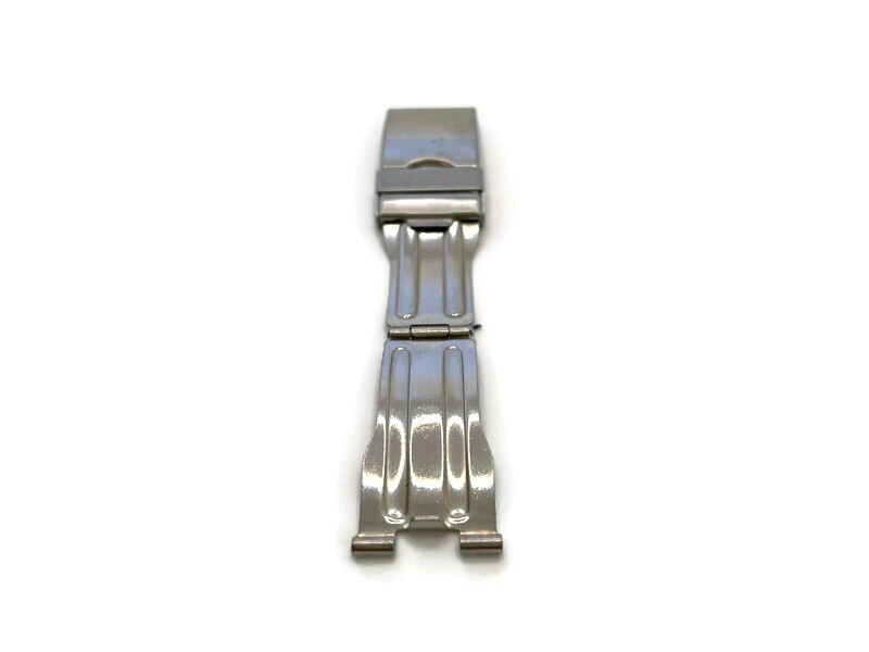 Watch Bracelet Safety Clasp , Brushed Stainless Steel, 3 Fold, Size 10mm to 20mm