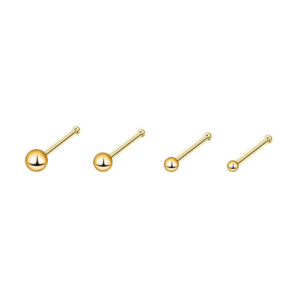 16Pcs Tiny Ball Nose Ring Studs Surgical Steel Bone Stud Ear Lip Nostril Pin 20G