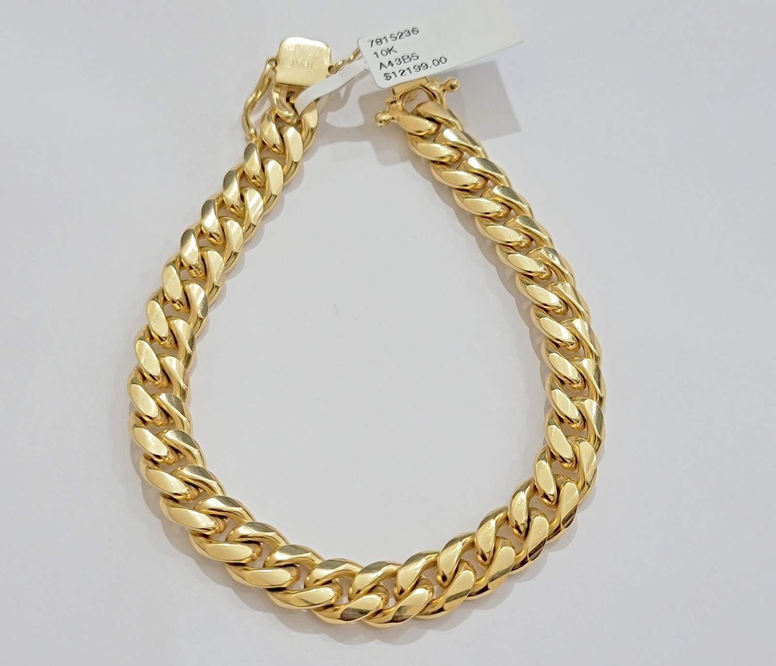 REAL 10k Gold Miami Cuban Bracelet 8″ 8.5mm 10 kt Yellow Gold Strong SOLID Links