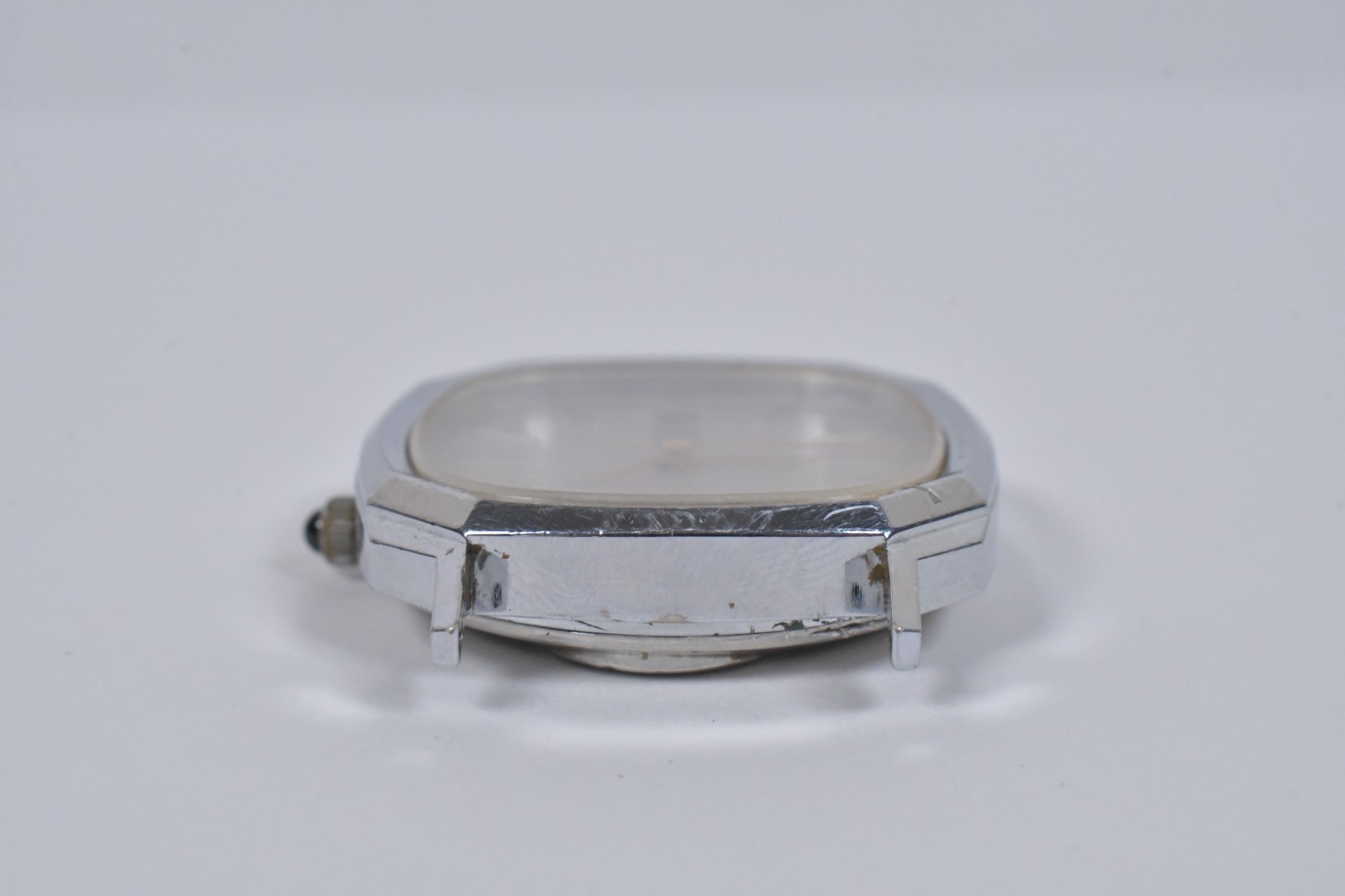 Vtg Timex Q Quartz Day Date Silver Tone 32mm M Cell AS IS PARTS or REPAIR