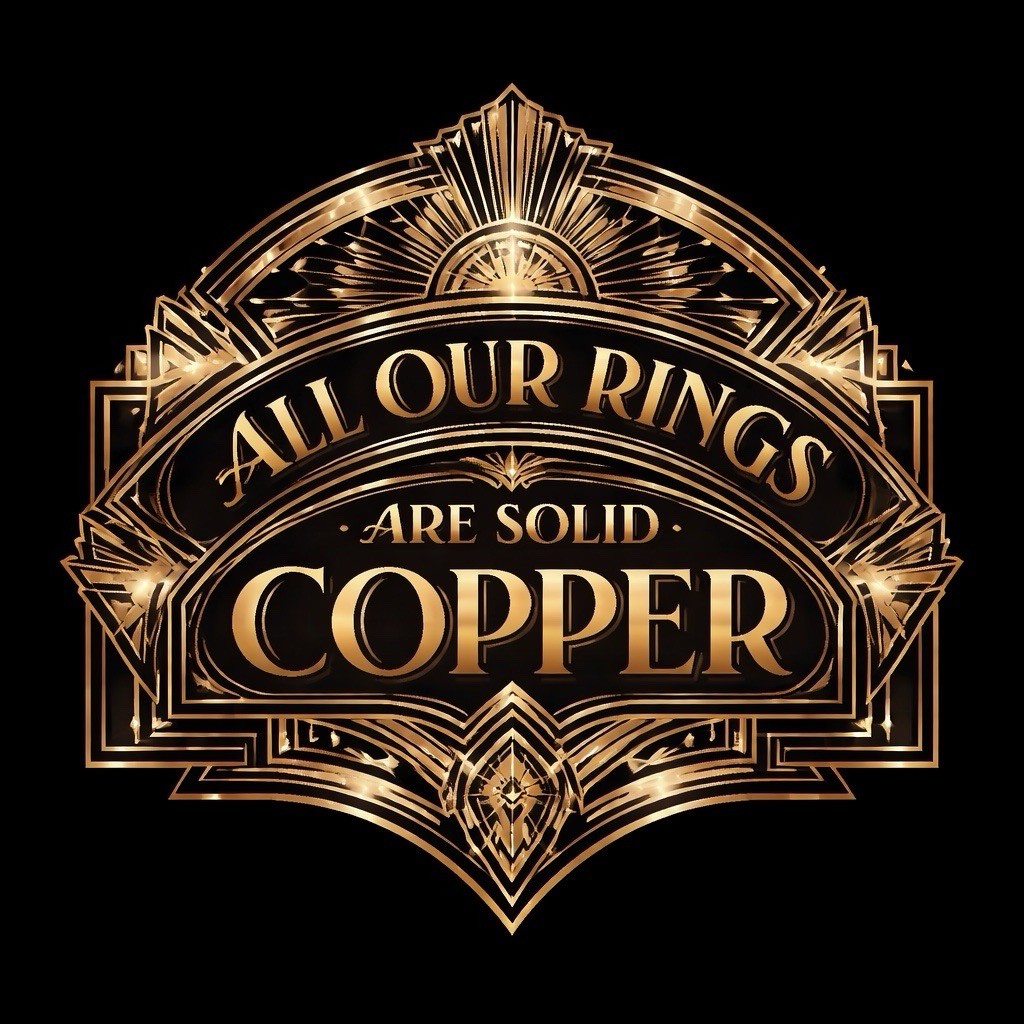 Solid Copper Band Ring CR029 – 1/8 of an inch wide. Available in sizes 3,4 & 7.