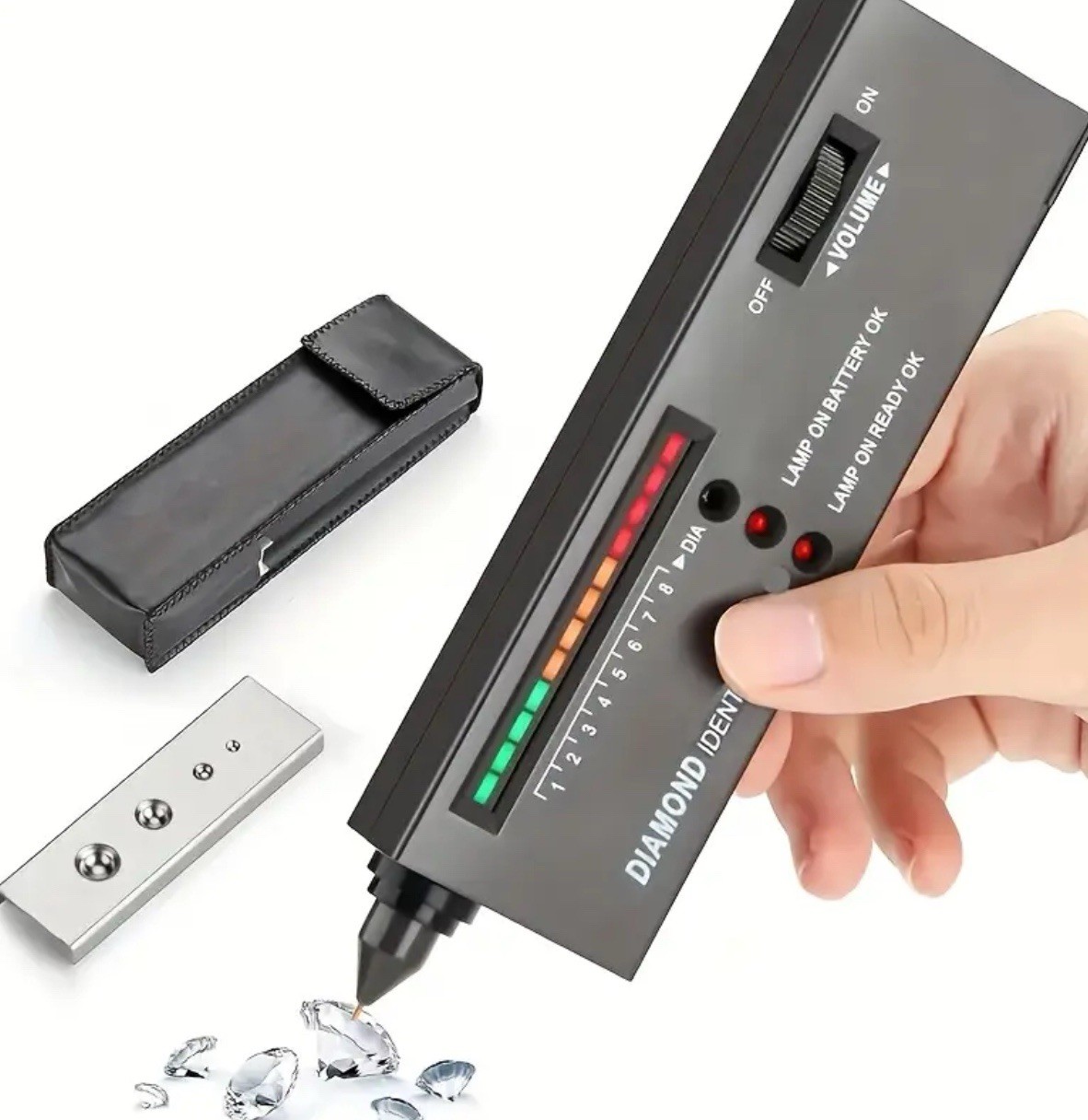 Professional Diamond Tester Pen High-Precision Jeweler Tool Gemstone Detector