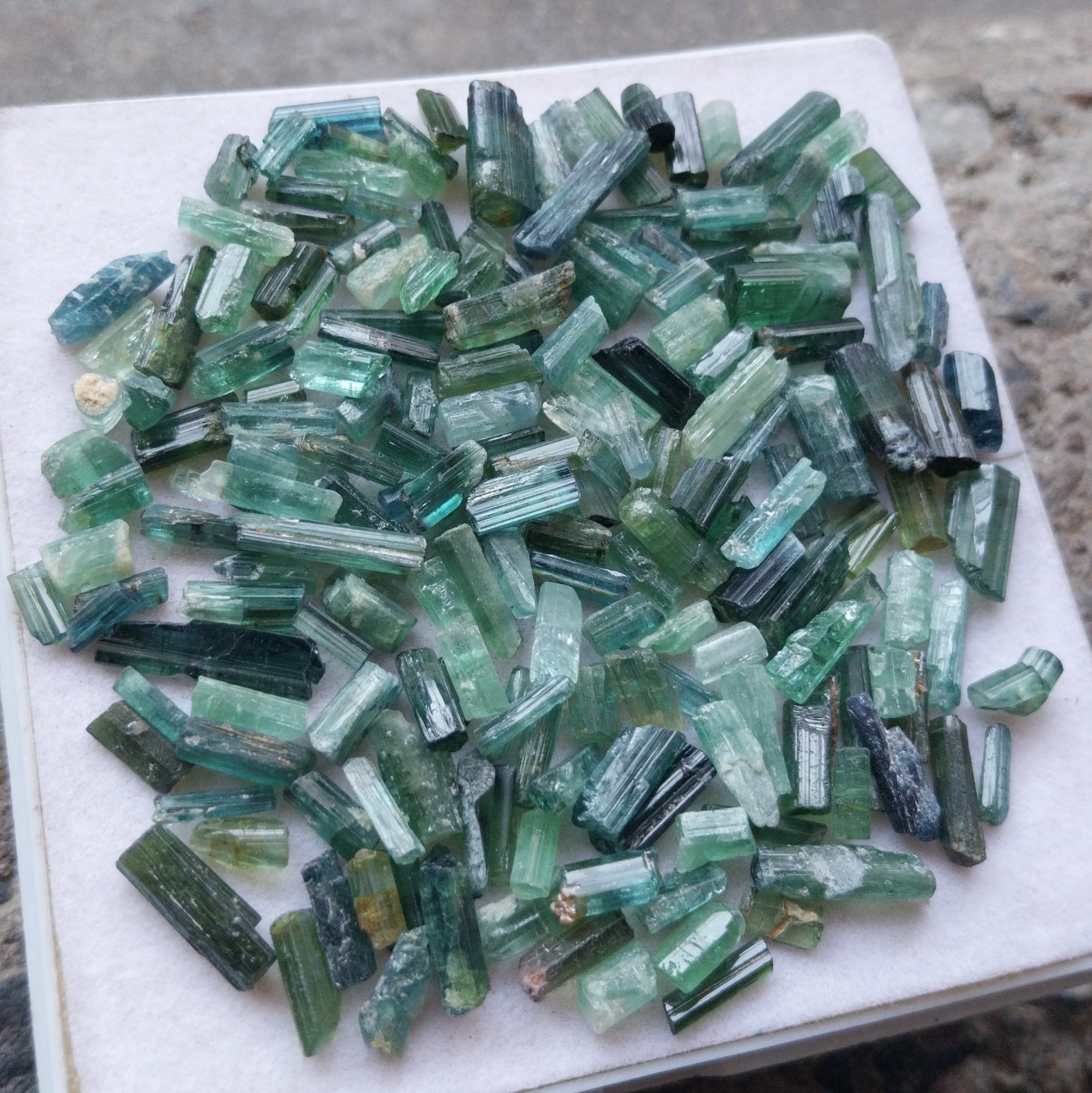 30 Carat 3 to 12 MM Natural Greenish Blue Color Tourmaline Raw Rough Gemstone