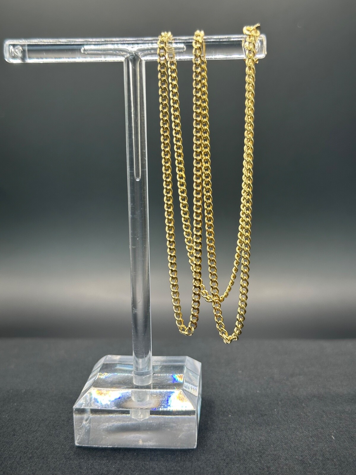 14K Yellow Gold Curb Link Chain Necklace 18″2.2mm 2.75g 585 Stamped Real Genuine