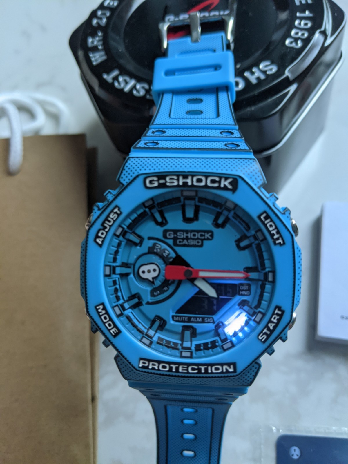 Casio G-SHOCK GA-2100 Blue Custom Anime Style Analog Digital Watch