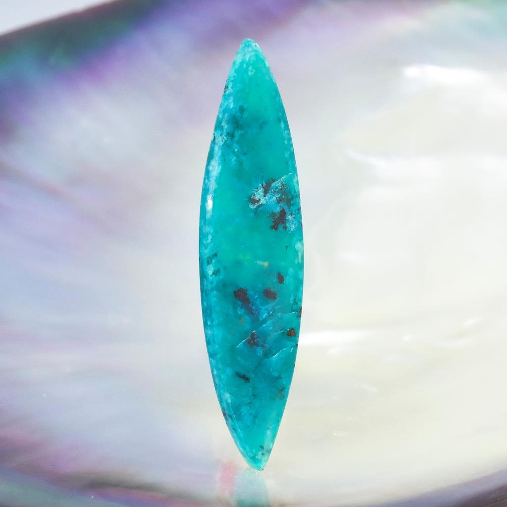 RARE Vibrant Gem Silica Chrysocolla Bacan Island Gemstone Cabochon 2.21 g