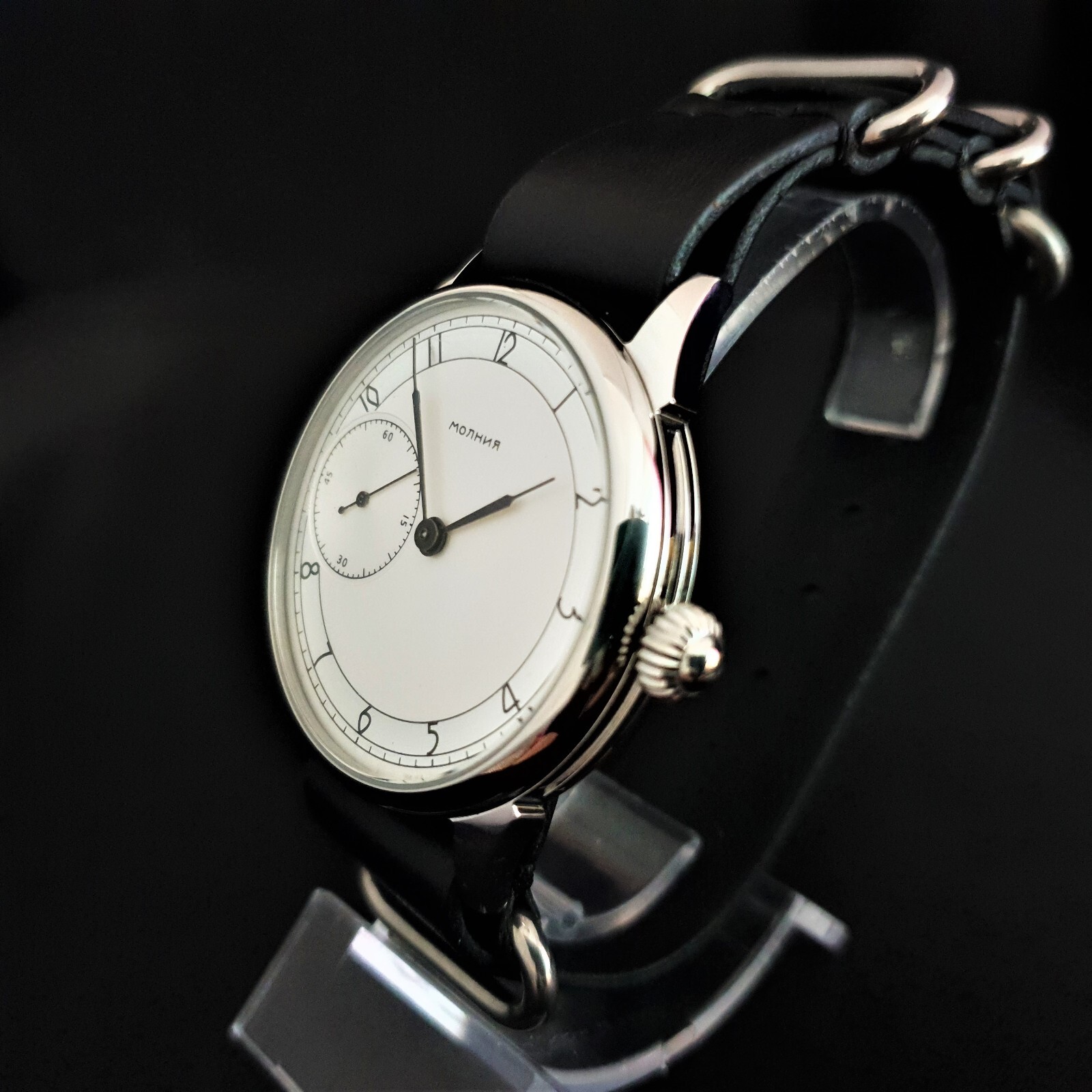 Watch Marriage 3602 Silver dial Dress WristWatch Mechanical Vintage Style USSR