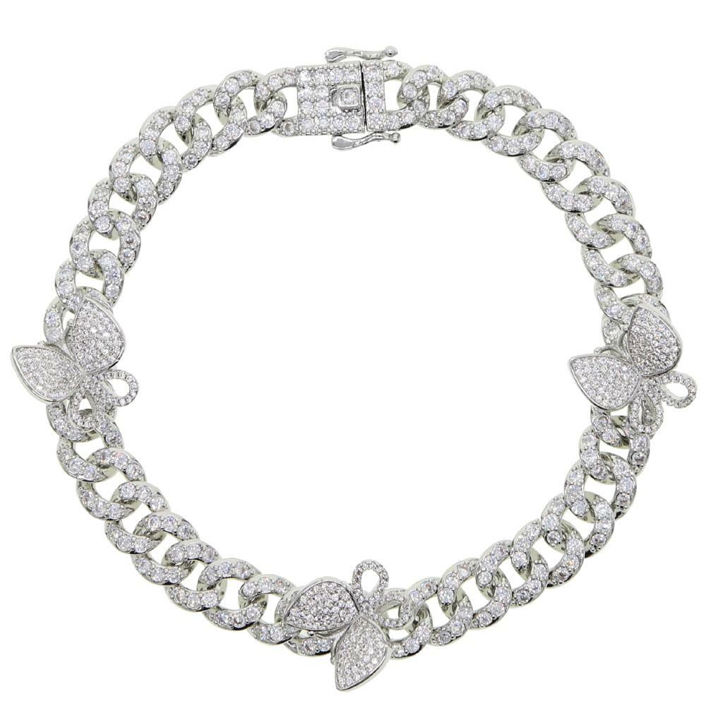 2 PIECE SET CUBAN ANKLET AND BRACELET