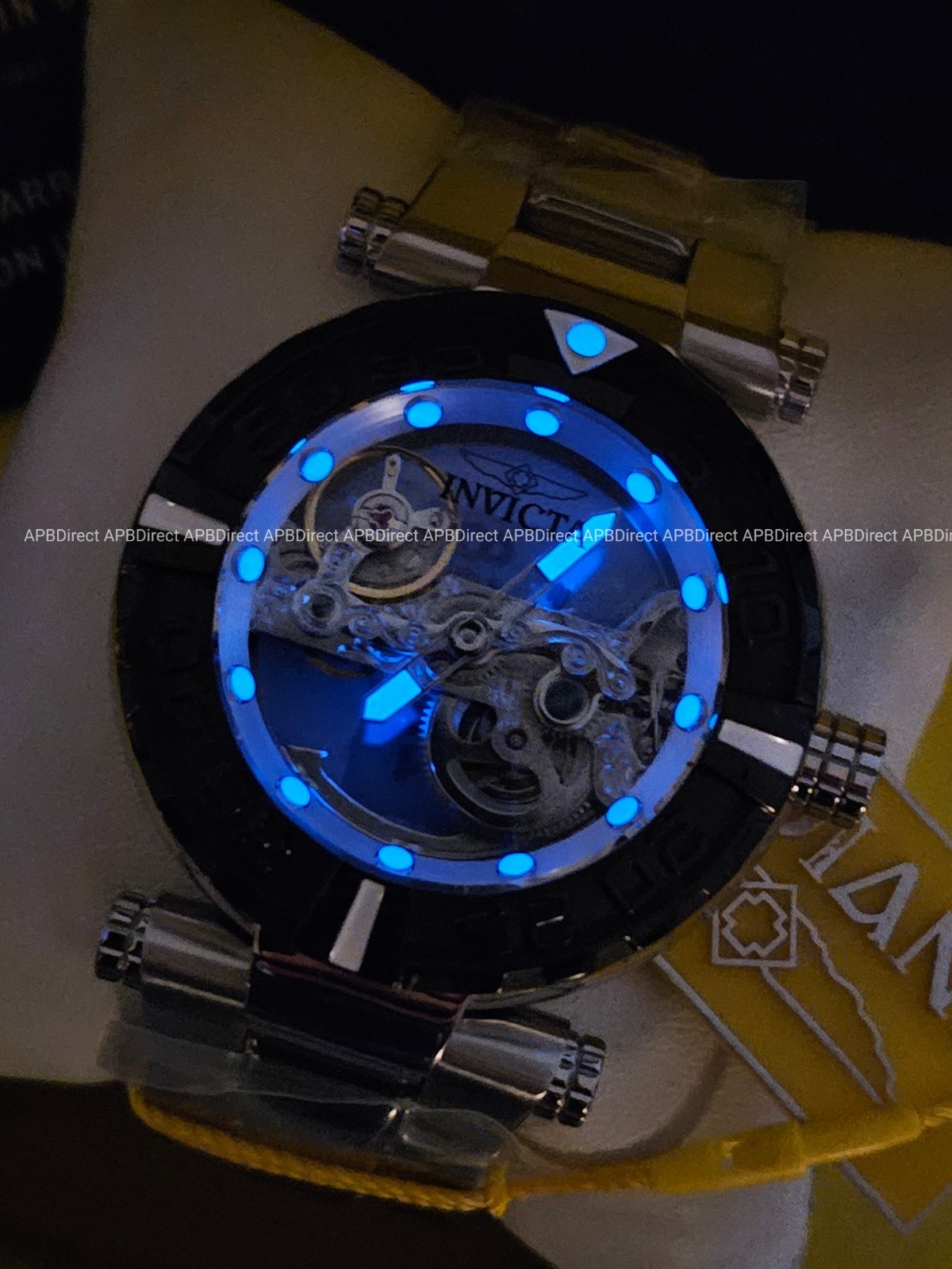 Invicta Subaqua Noma I – Automatic BRIDGE Mvmnt Skeleton – Blue LUME mens watch