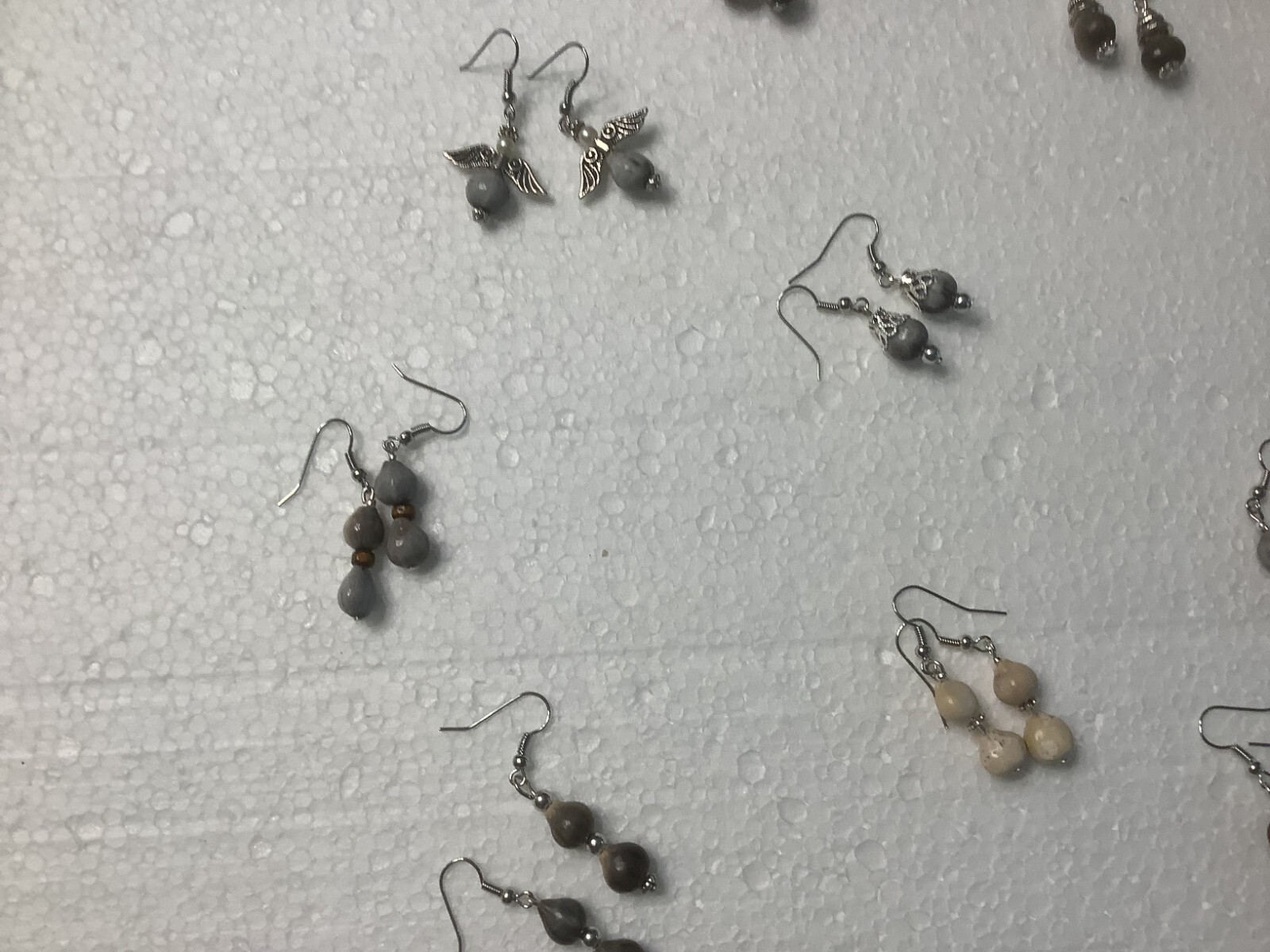 NEW Job’s Trail of Tears Seed Earrings Beautiful Shades of grays light to dark.