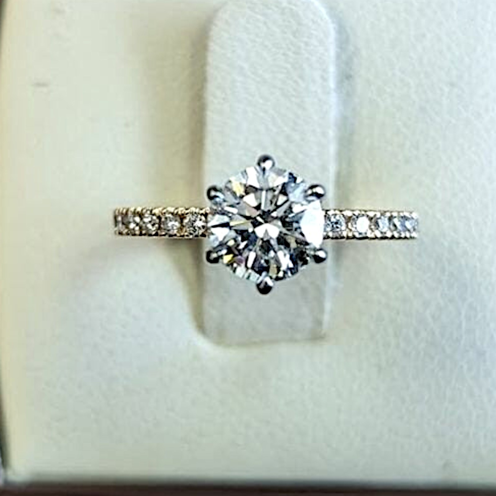 2.25 Ct Round Cut IGI Lab Grown Diamond Wedding Ring 14k Multi-Tone Gold F VVS2