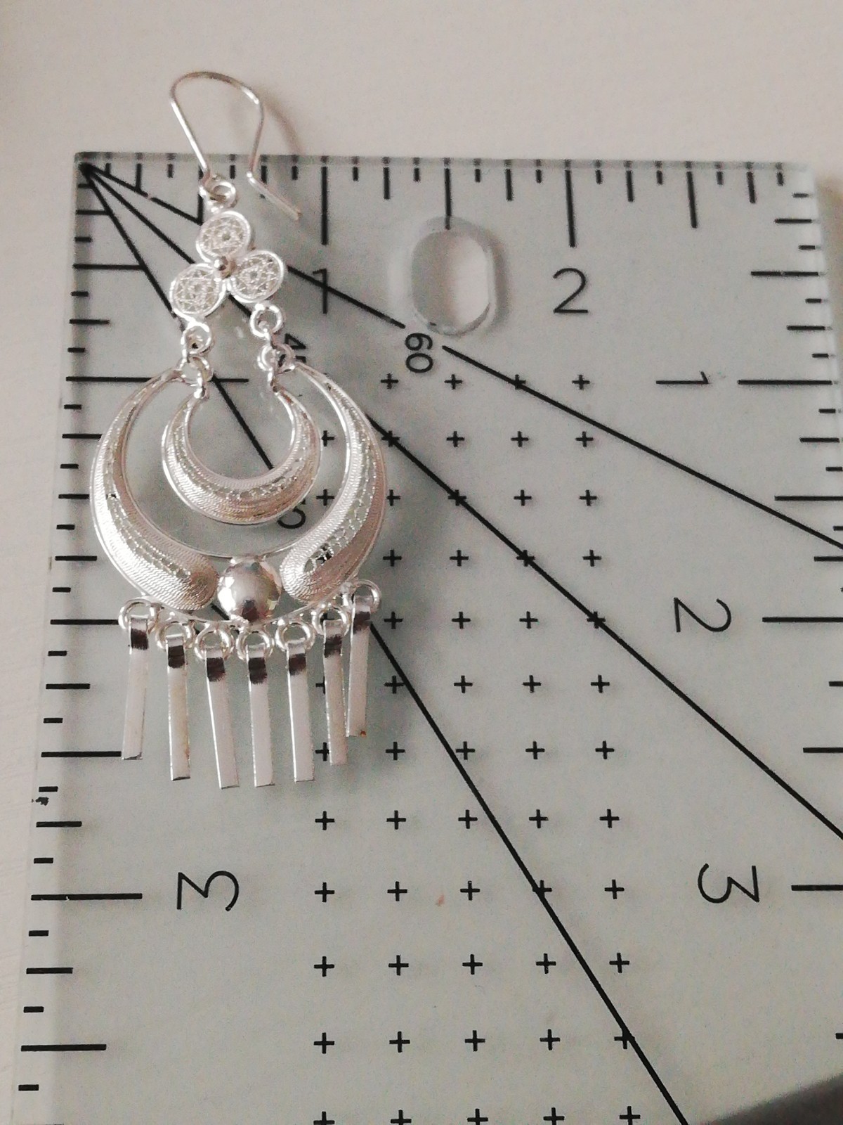 . 970 Solid Silver Women’s CANDONGA Filigree Drop Earings New.