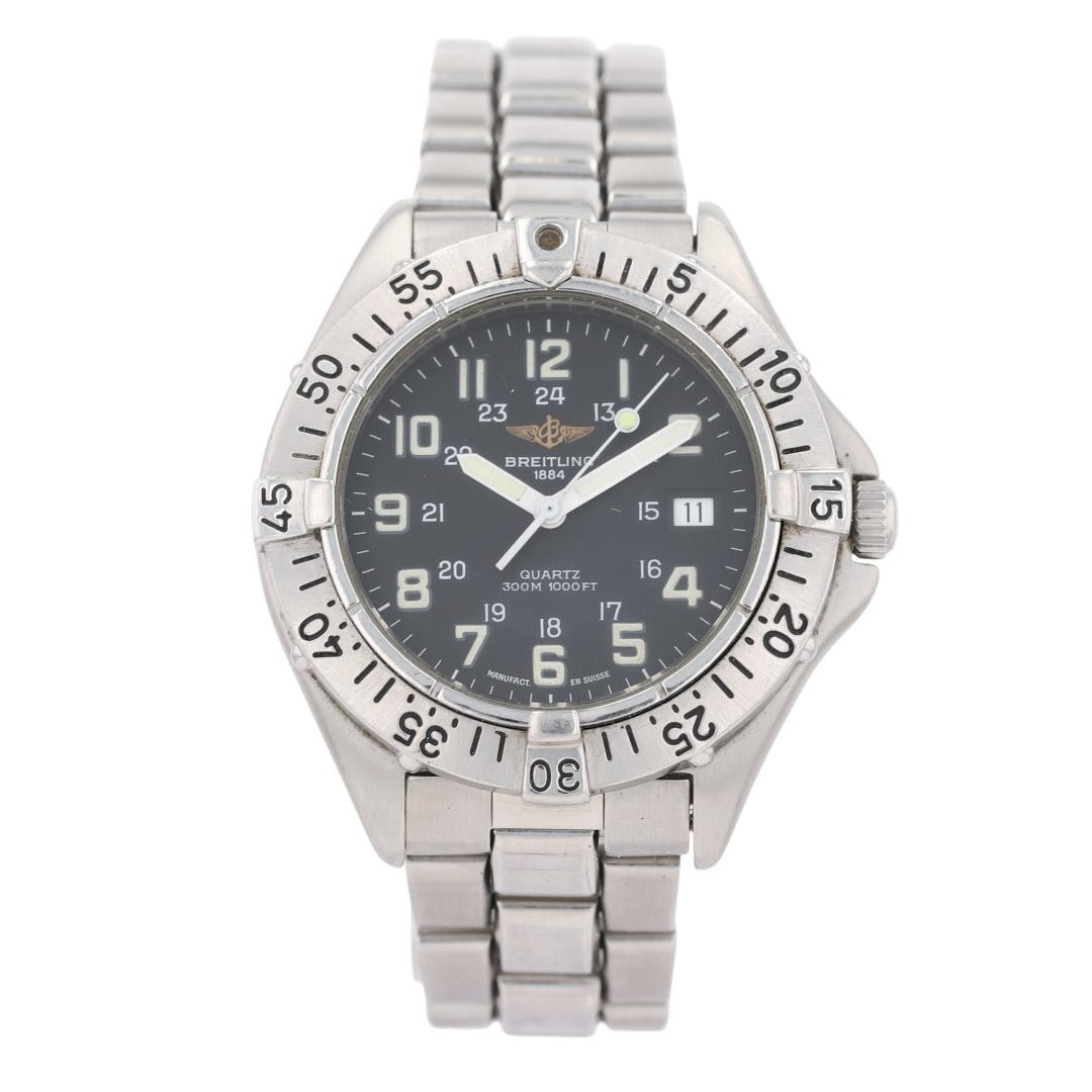 Breitling Colt 38mm Black Dial Quartz Stainless Steel Men’s Wristwatch