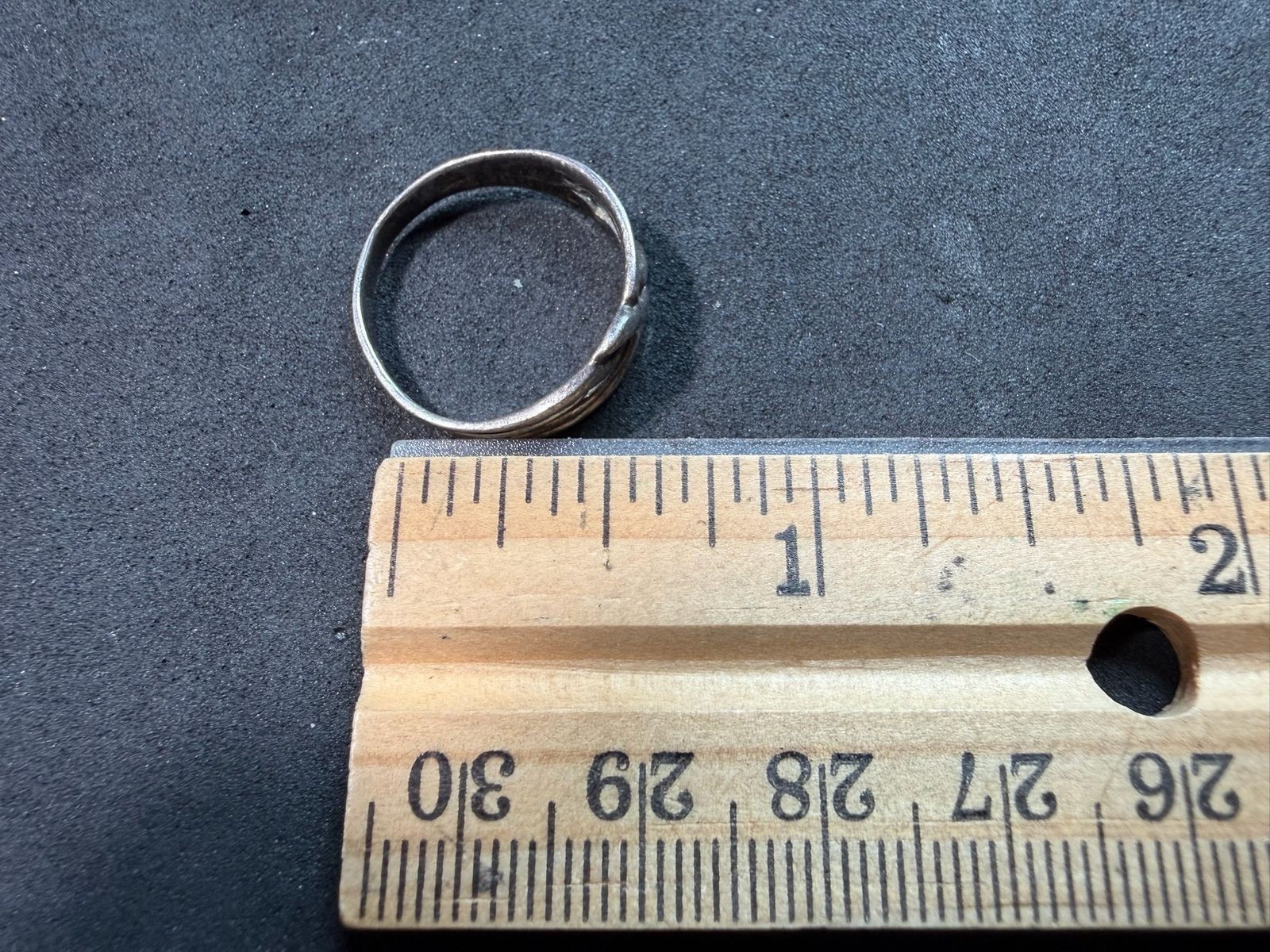 1.85g Vintage Sterling Silver 925 Braided Woven Band Ring Minimalist Size 7.5