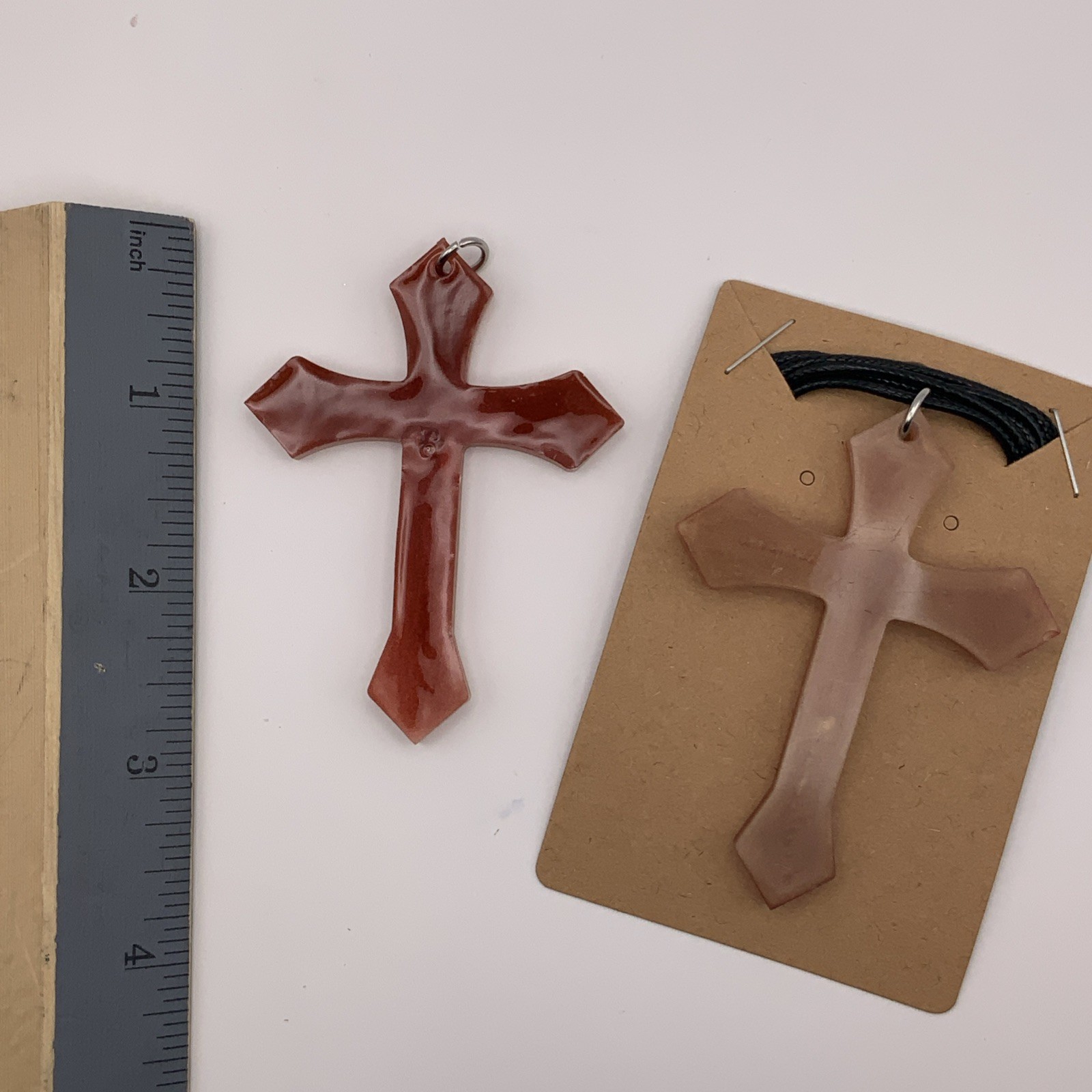House Of David Handmade Cross Necklace Golden Ember