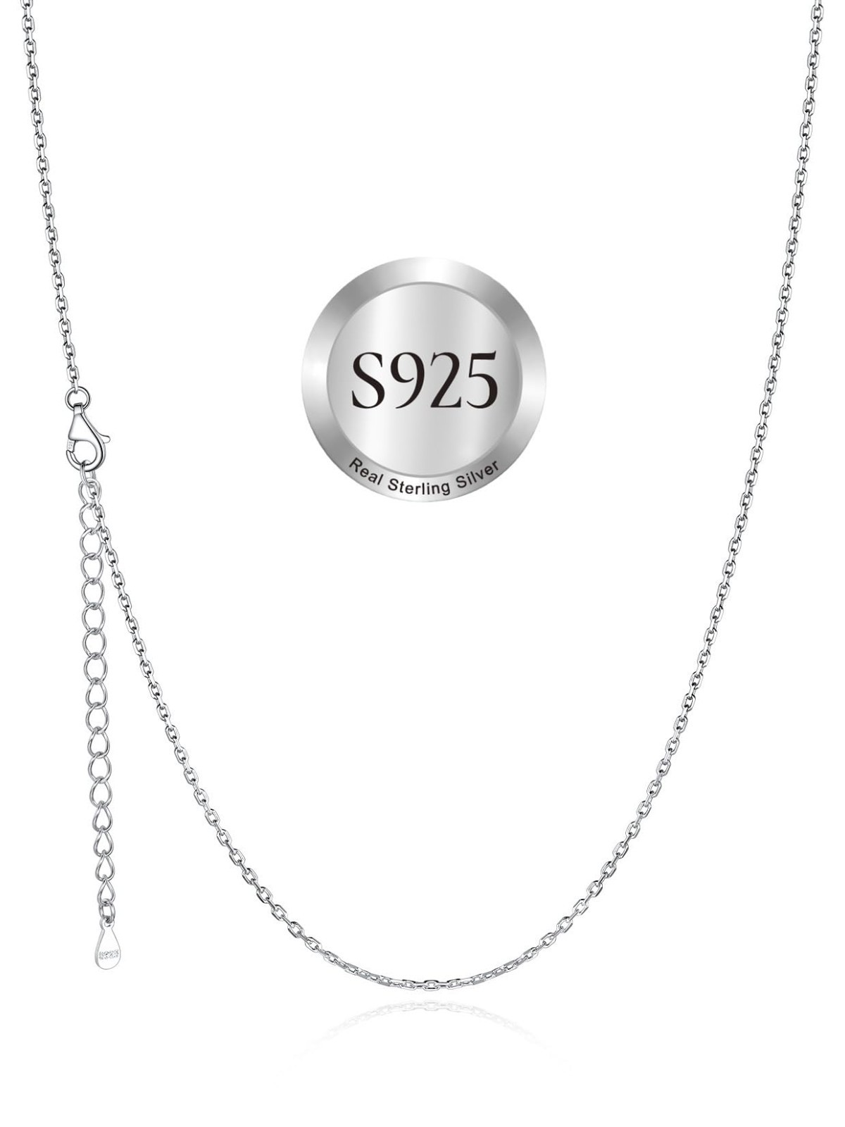 Sterling Silver Necklace for Women – Thin Cable/Box/Rope Chain, 18-30 Inch Lengt