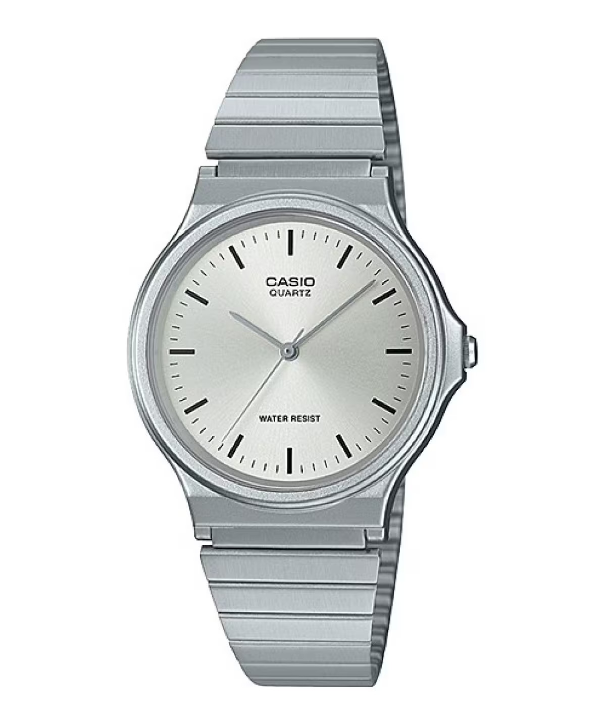 Casio MQ-24D-7E Analog Watch White Dial Stainless Steel Quartz Water Resistant