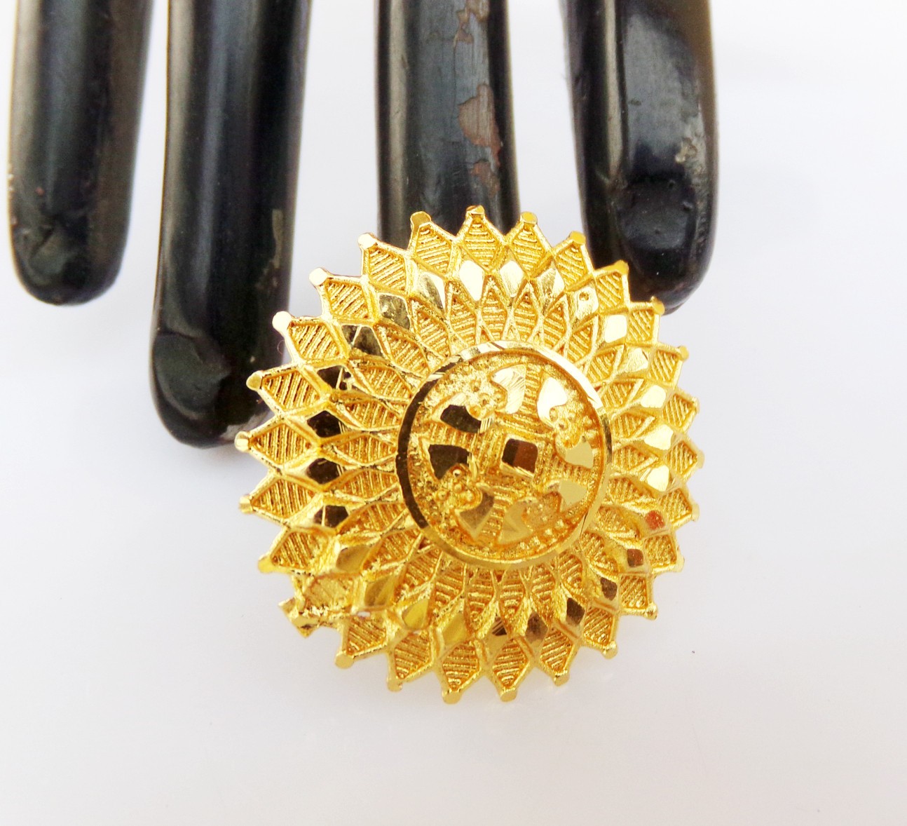 Indian Women Rings Adjustable Gold Plated Filigree Traditional Fashion Jewellery