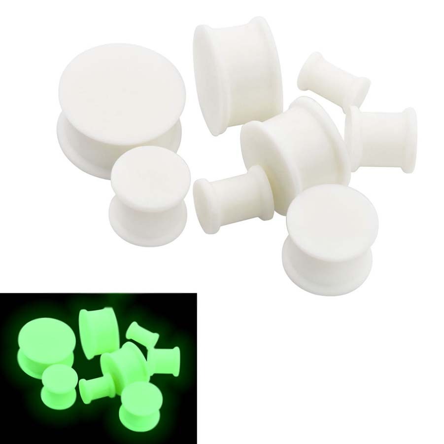 PAIR-SOLID LARGE LIP Silicone Ear Skins-Ear Gauges-Soft Ear plugs-Ear Tunnels