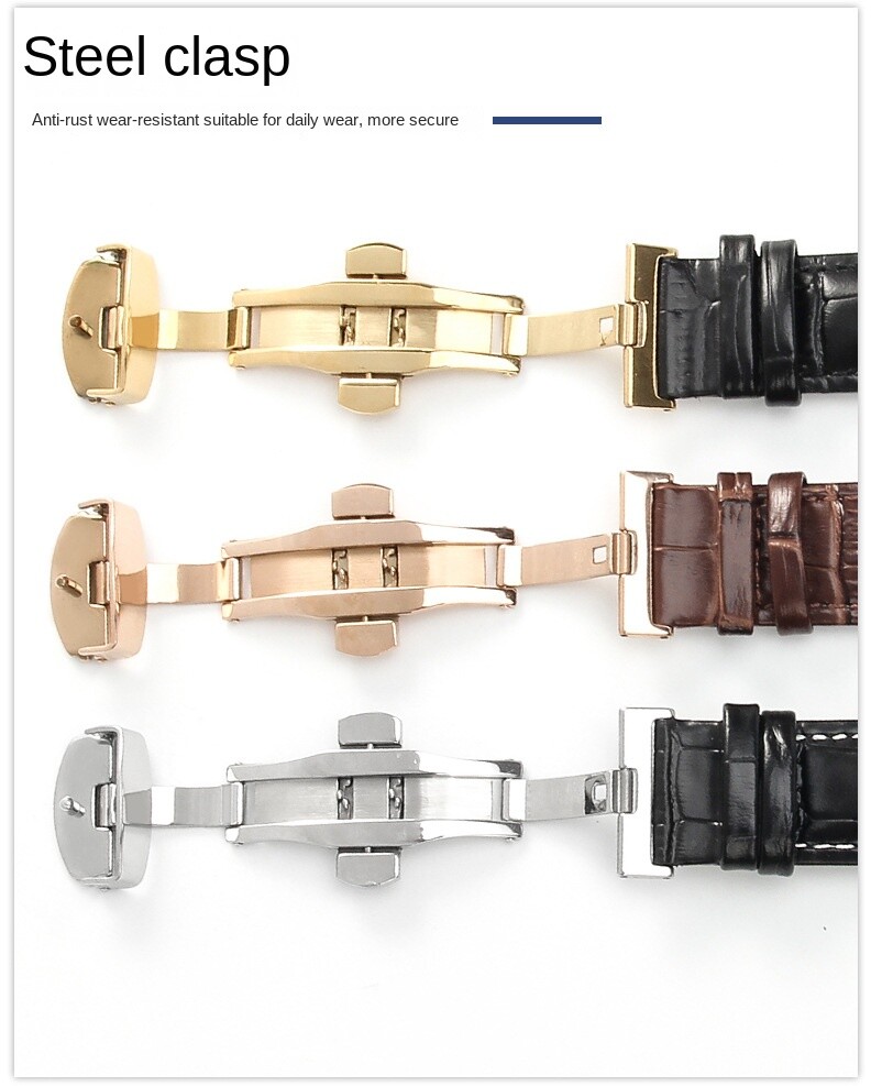Genuine Leather Watch Strap 22mm Comfortable Durable Classic band fits Gucci