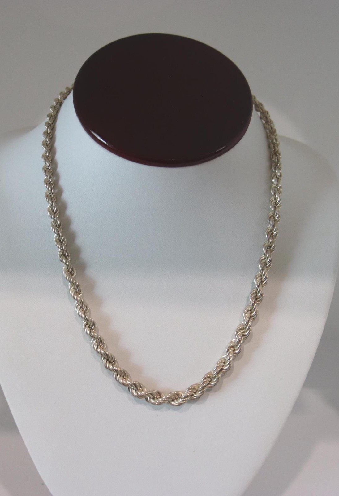 Vintage Sterling Silver graduating c1960s-70s Necklace 19.7gm 45.5cm 18inc Italy