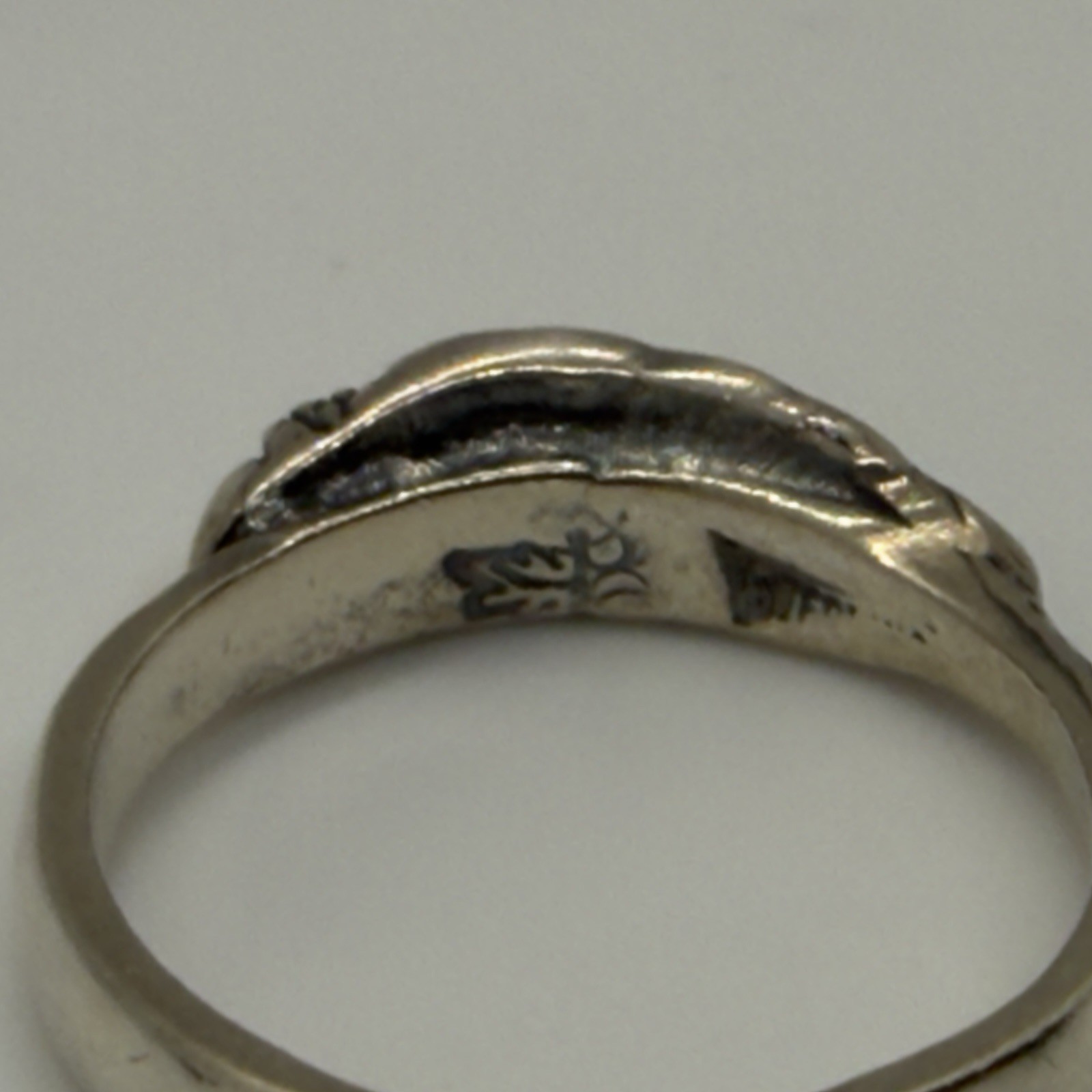 Vintage Landstrom’s TRJ Black Hills Gold 12K Tri-Color Leaf Sterling Silver Ring