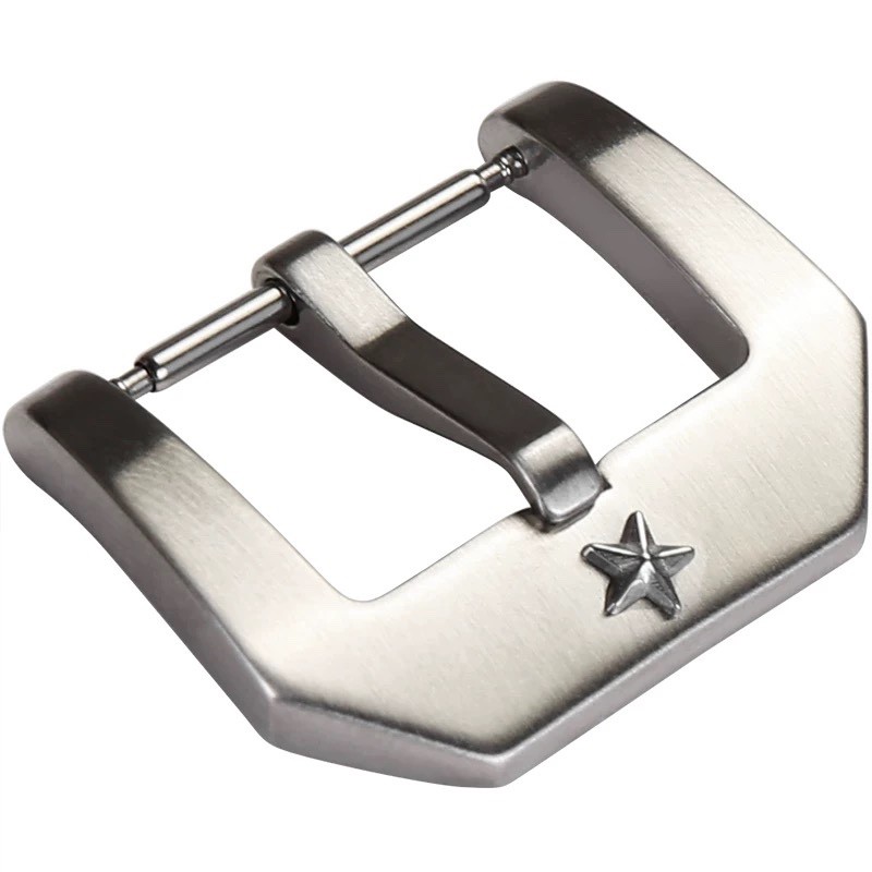 Heavy Engraved Star Pre-V Buckle 316L Watch Strap Band Tang 18mm 20mm 22mm