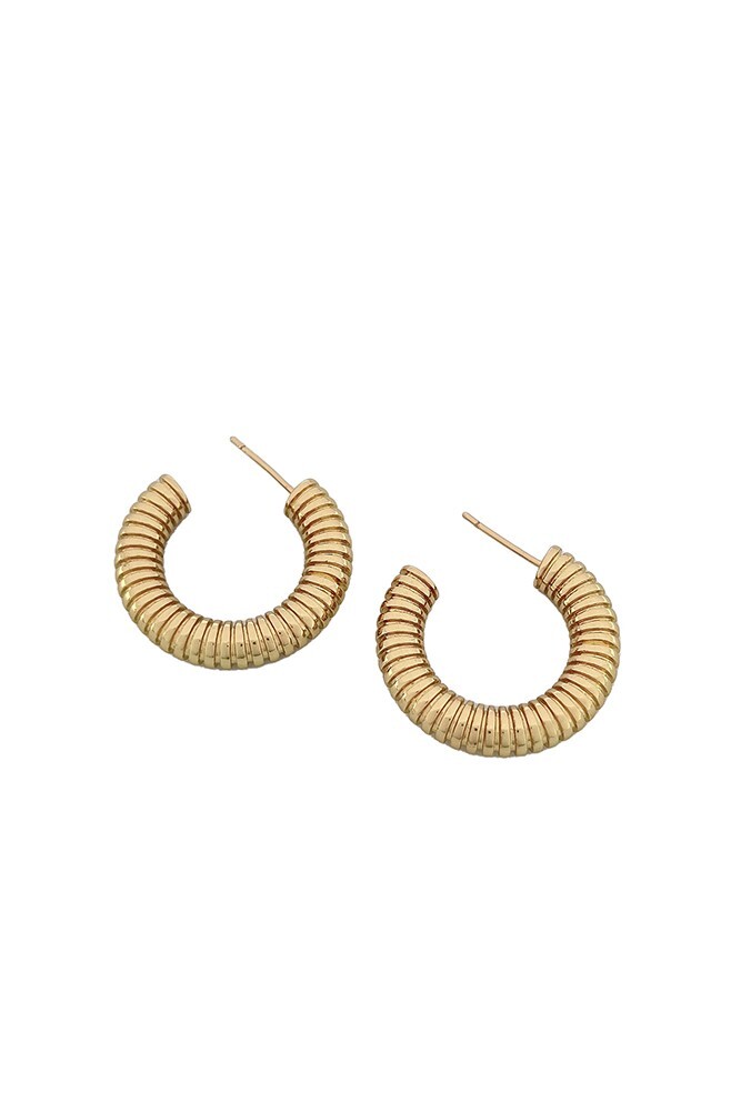 Do Everything in Love 14K Gold/White Gold Dipped Post Earrings KOREA 3cm
