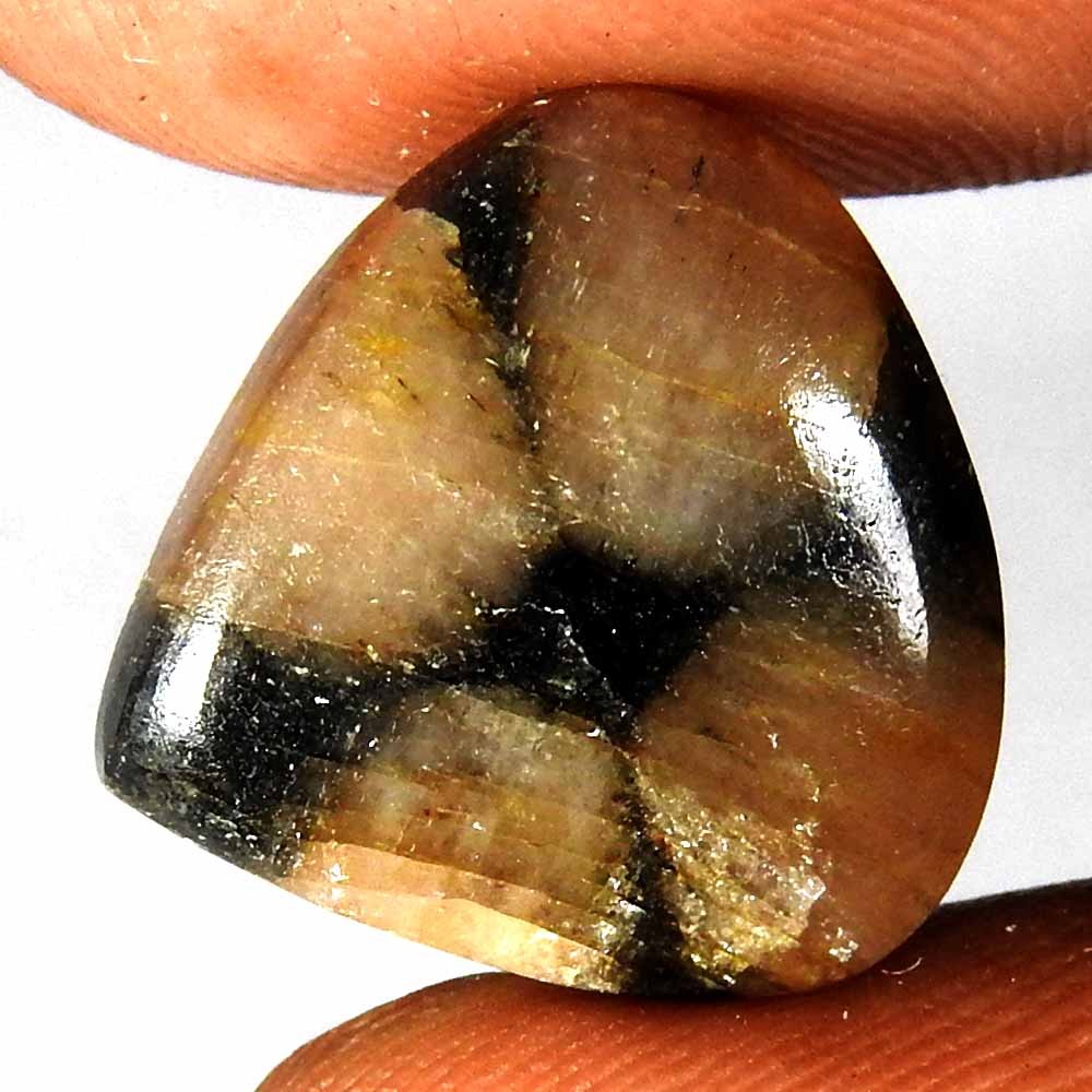 Natural Chiastolite Pear Shape Cabochon Loose Gemstone 11.45 Ct. 16x16x4