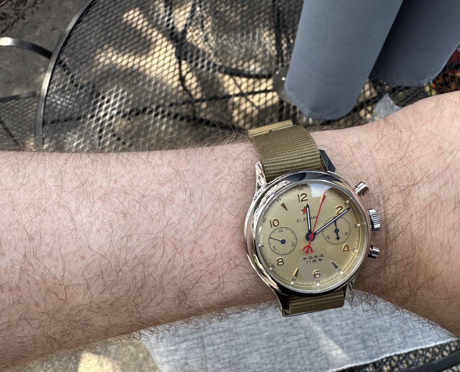 Red Star 1963 ST1901 38mm Manual Chronograph w/ Saphire Lume Gooseneck US Seller