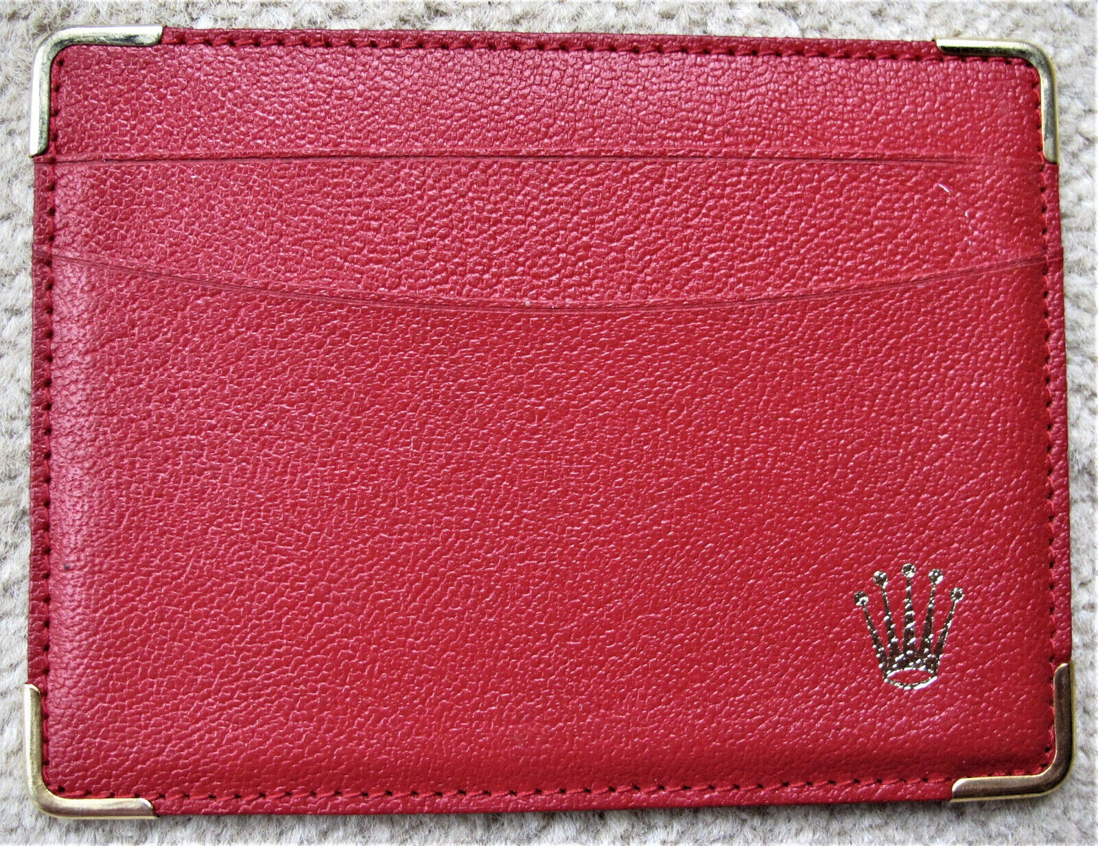 ROLEX ORIGINAL VINTAGE LADY RED DOCUMENTS WALLET 1990 PERIOD SUPERB