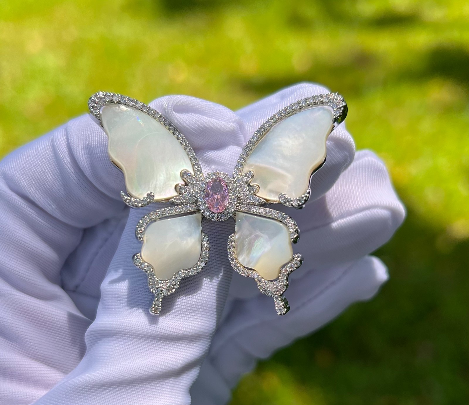 Brilliant Crystals Butterfly brooch pin