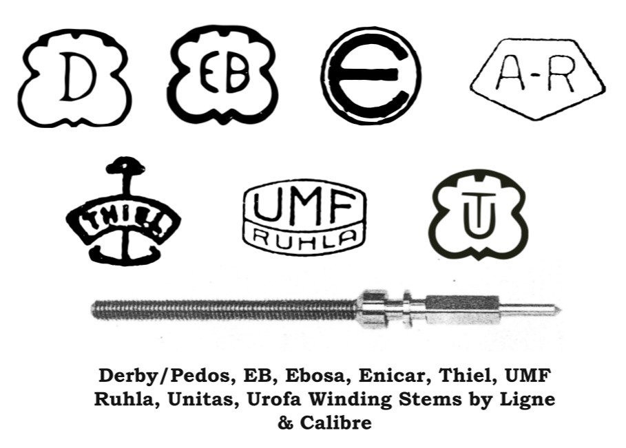 1x Derby/Pedos EB Ebosa Enicar Thiel UMF Ruhla Unitas Urofa Winding Stem by Cal.