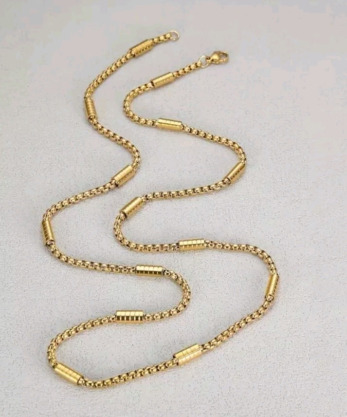 Cadena De Acero Inoxidable Premium Para Hombres Elegante Resistente Al Óxido