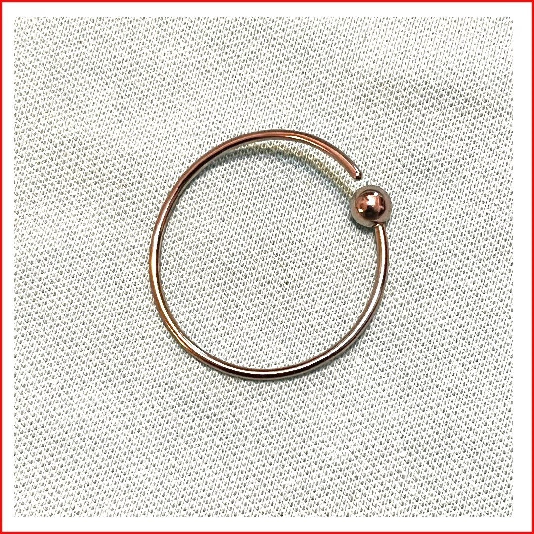 Sterilized Stainless Steel 14 Gauge 1-1/4″ Diameter 6mm Ball FRENUM BEAD RING.