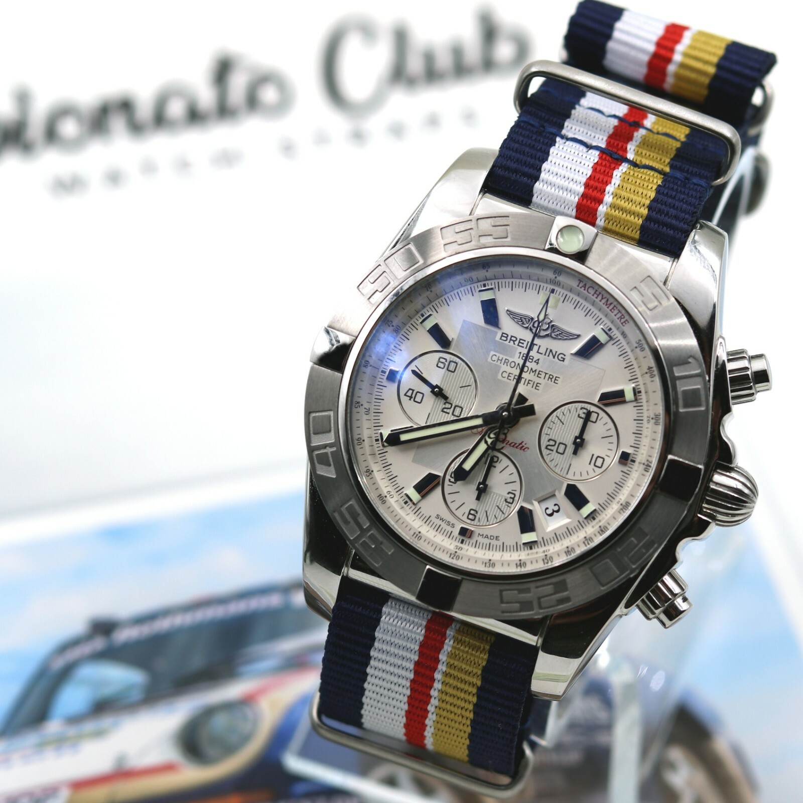 One-Piece Rothmans Porsche Inspired Strap Racing Colors Nylon Watch Band